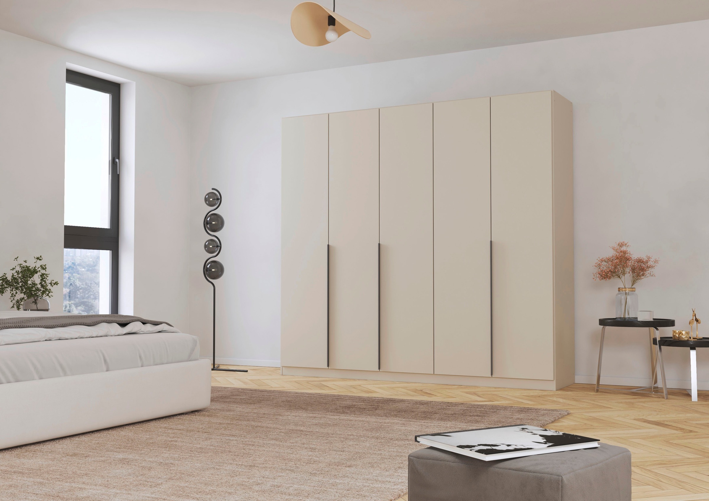 Thumbnail - rauch Drehtürenschrank "Kleiderschrank Schrank Garderobe AGORDO TOPSELLER Schlafzimmer" in zwei Griff-Farben, Breiten 91...