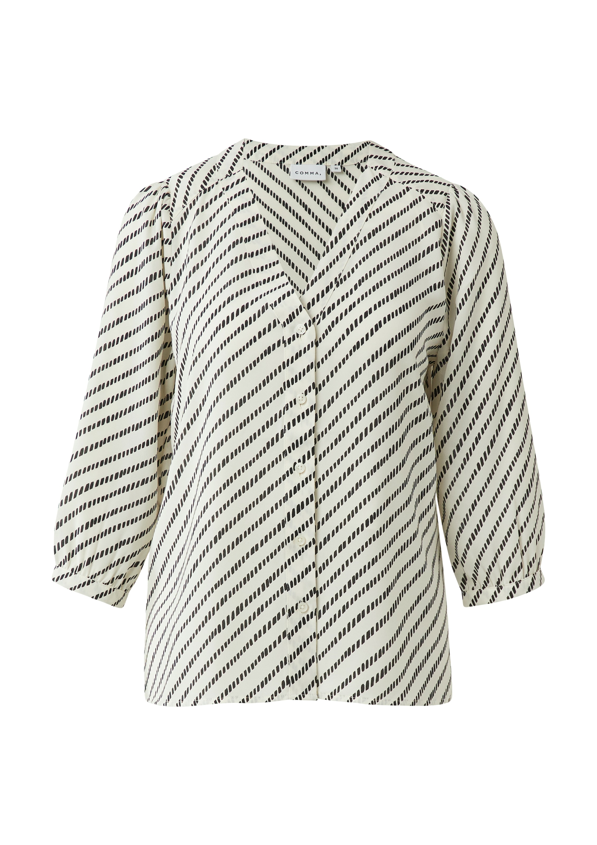 Comma Shirtbluse 3/4-Arm Tunika mit grafischem Muster
