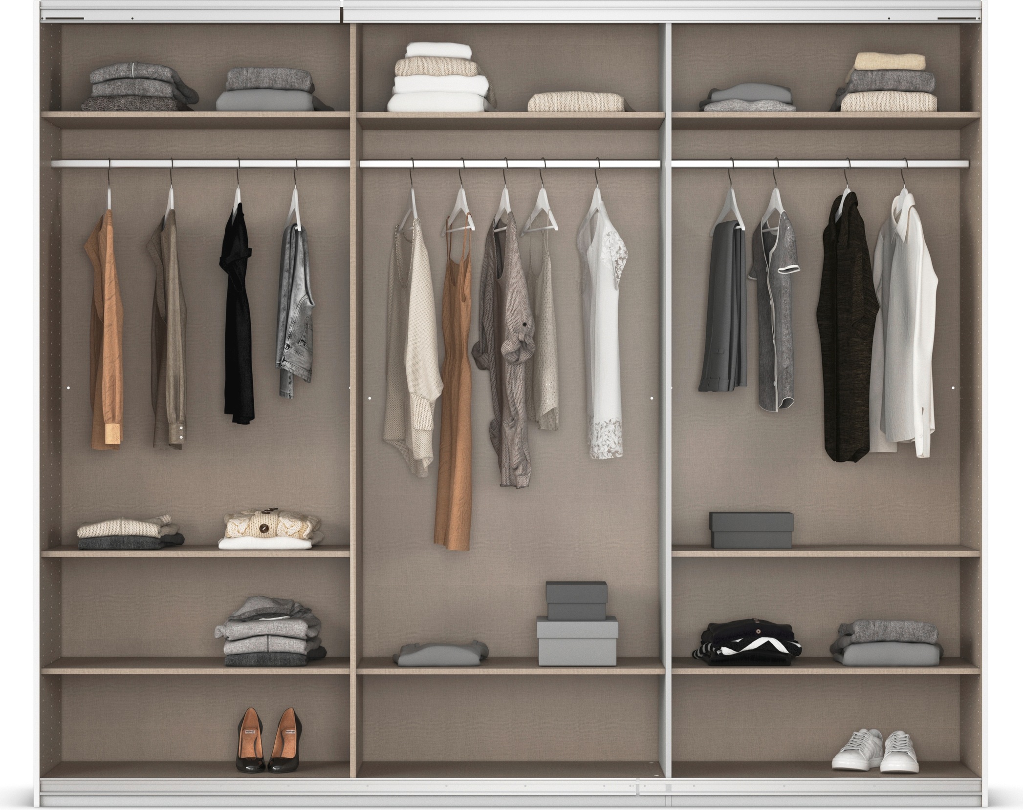 Thumbnail - rauch Schwebetürenschrank "Kleiderschrank Kleiderschränke Schrank Garderobe AGORDO mit Glasfront", durchdachte Innenauss...