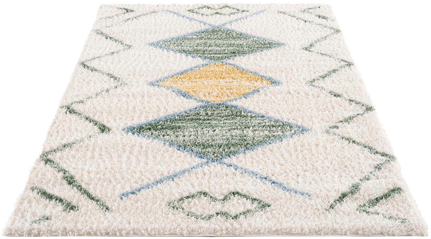 Carpet City Hochflor-Teppich »Pulpy 557«, rechteckig, besonders weich, Ethno Look, ideal für Wohnzimmer & Schlafzimmer