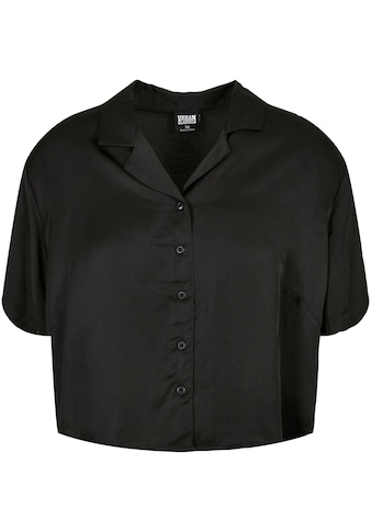 Langarmhemd »Urban Classics Damen Ladies Viscose Satin Resort Shirt«, (1 tlg.)