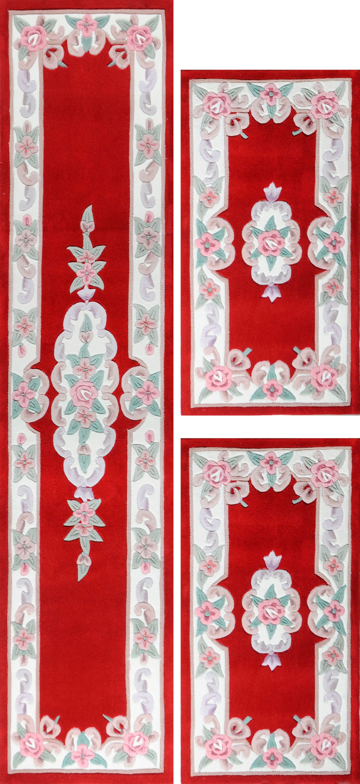 THEKO Bettumrandung »Ming«, (3 tlg.), Bettvorleger, Läufer-Set, hochwertiges Acrylgarn, florales Design