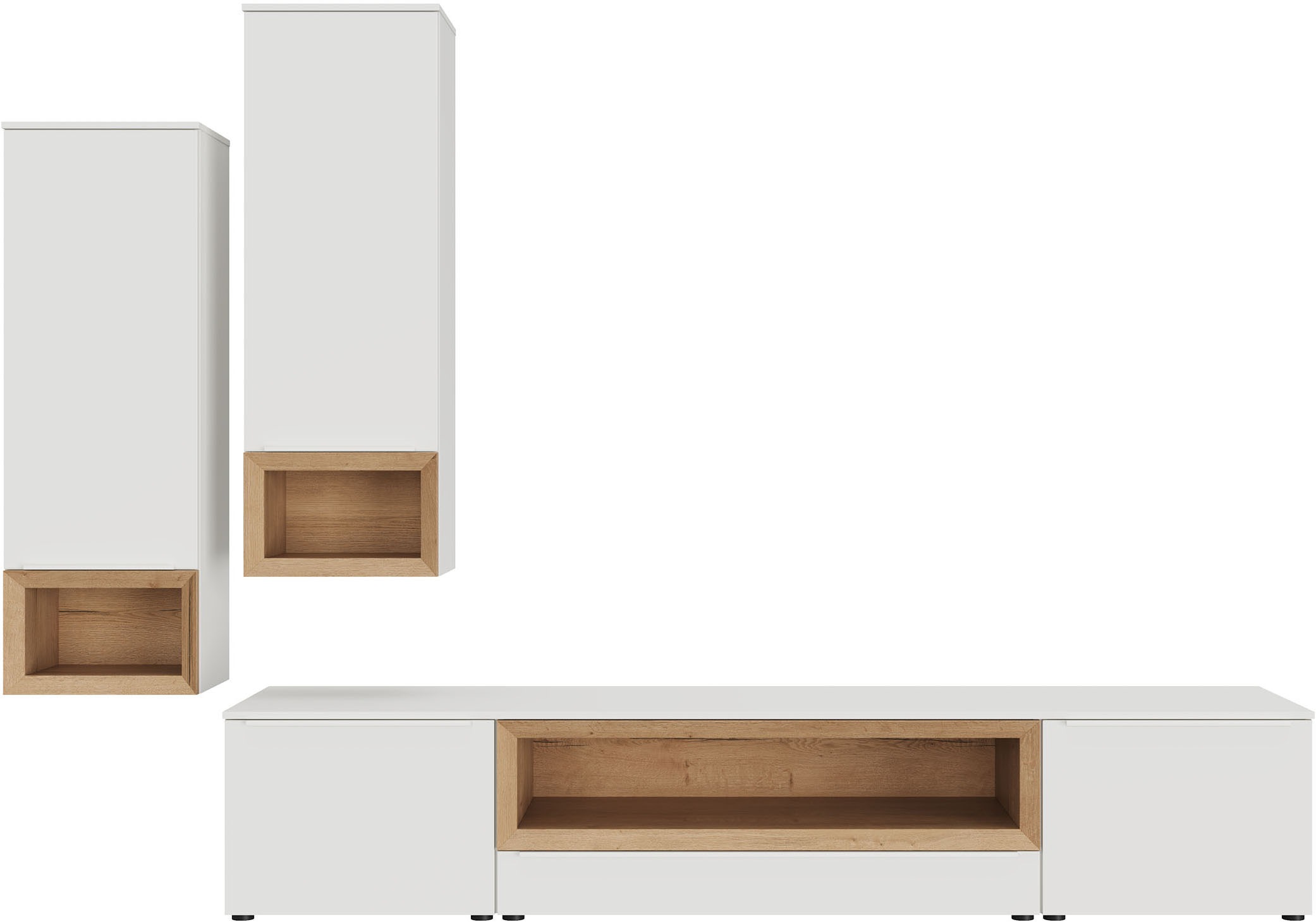 nobilia® Wohnzimmer-Set »Case, variabel montierbar« 3 Stk. tlg.