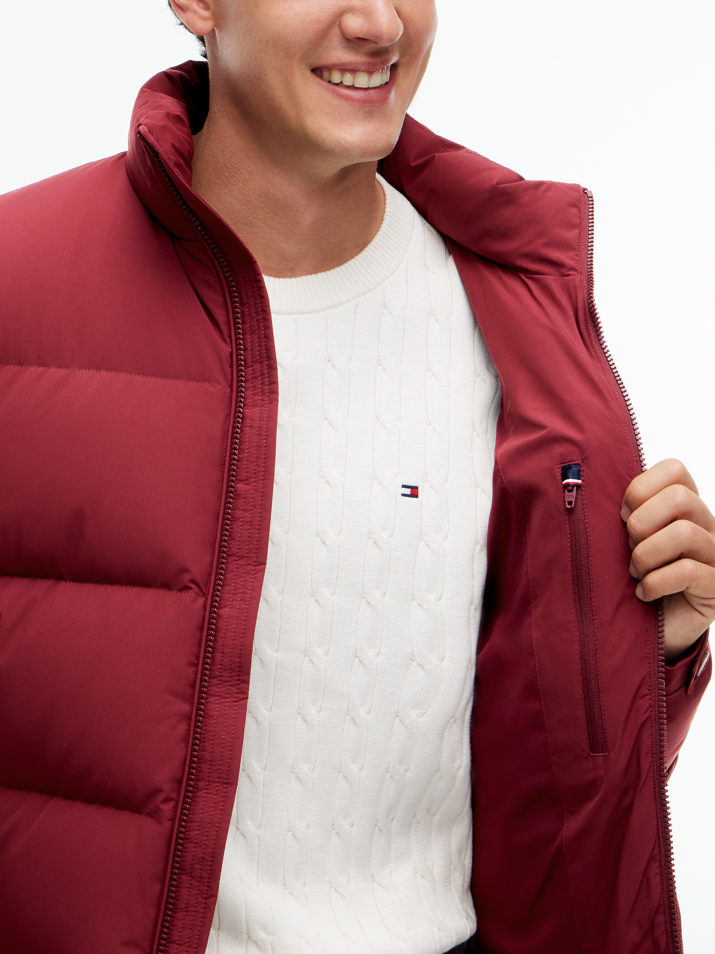 Tommy Hilfiger Steppjacke »DOWN STAND PUFFER JKT« mit Logo-Patch