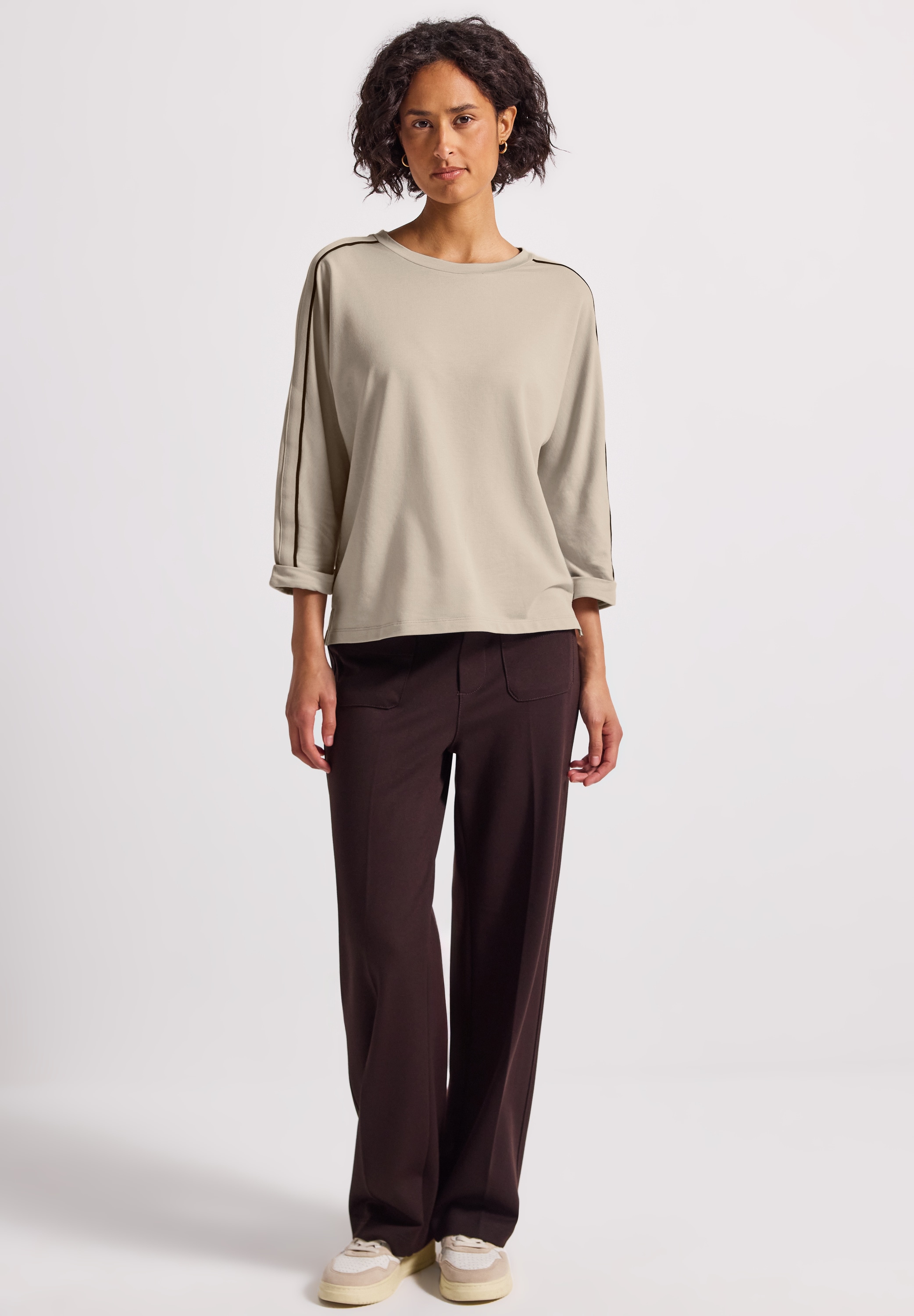 STREET ONE 3/4-Arm-Shirt, im soften Baumwoll-Mix