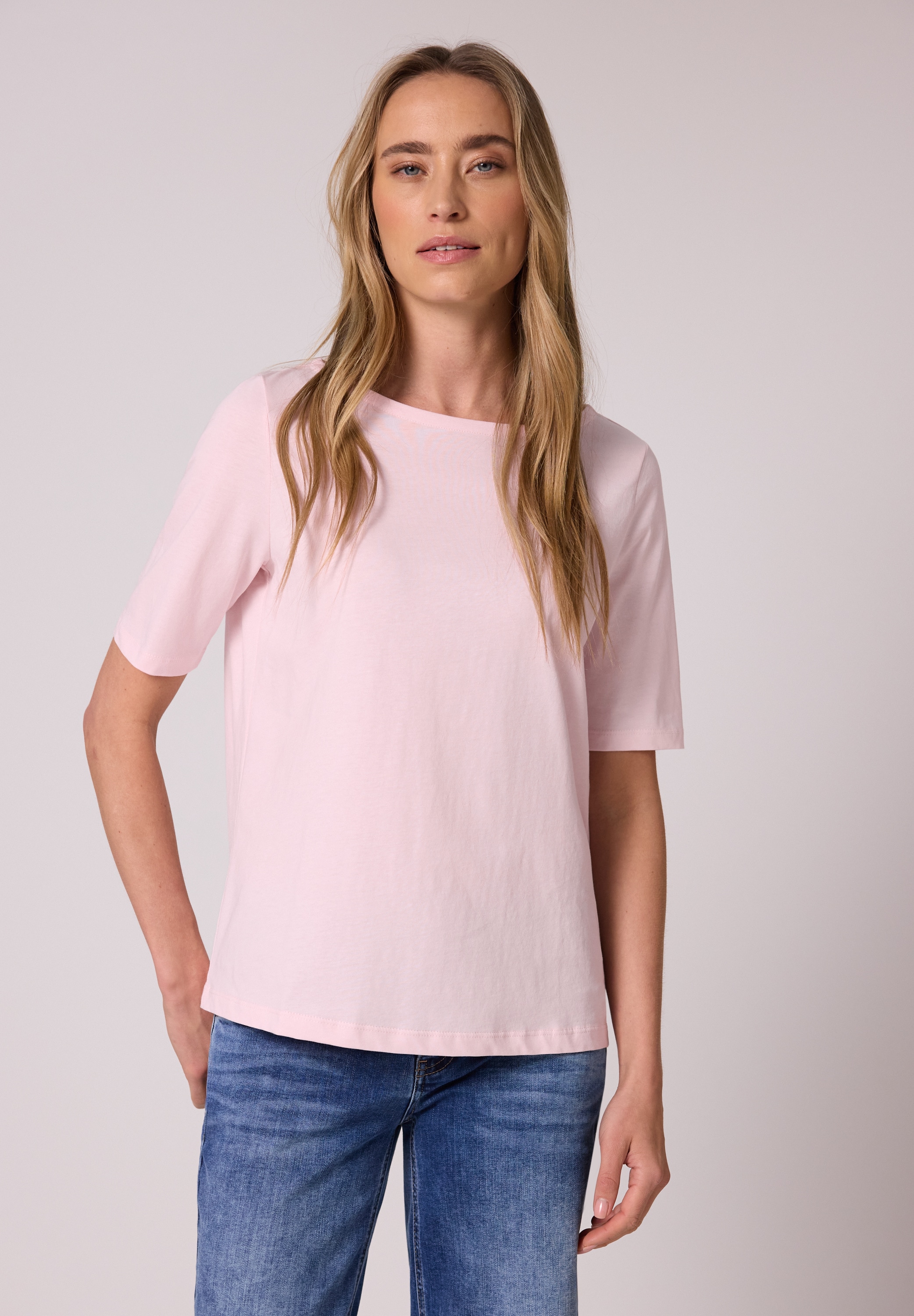 STREET ONE T-Shirt mit U-Boot-Ausschnitt günstig online kaufen