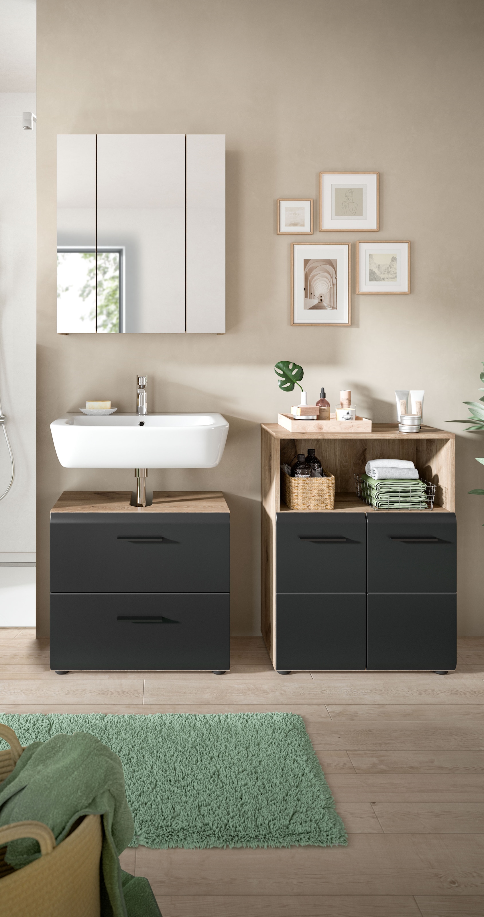 INOSIGN Badmöbel-Set "FLORENZ, TOPSELLER, 3-teilige Badkombination, hochwer günstig online kaufen