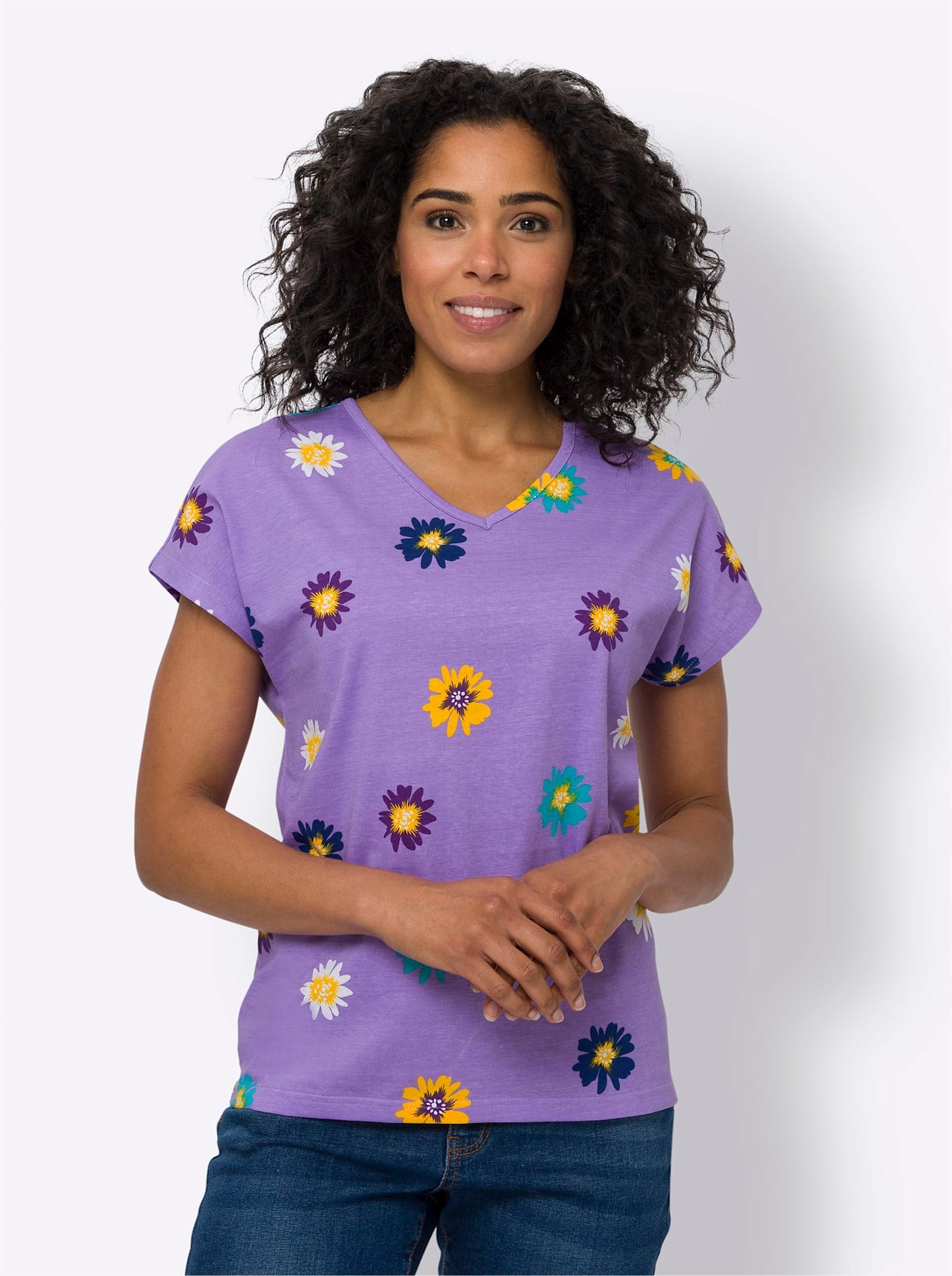 Classic Basics Kurzarmshirt "V-Shirt", (1 tlg.) günstig online kaufen