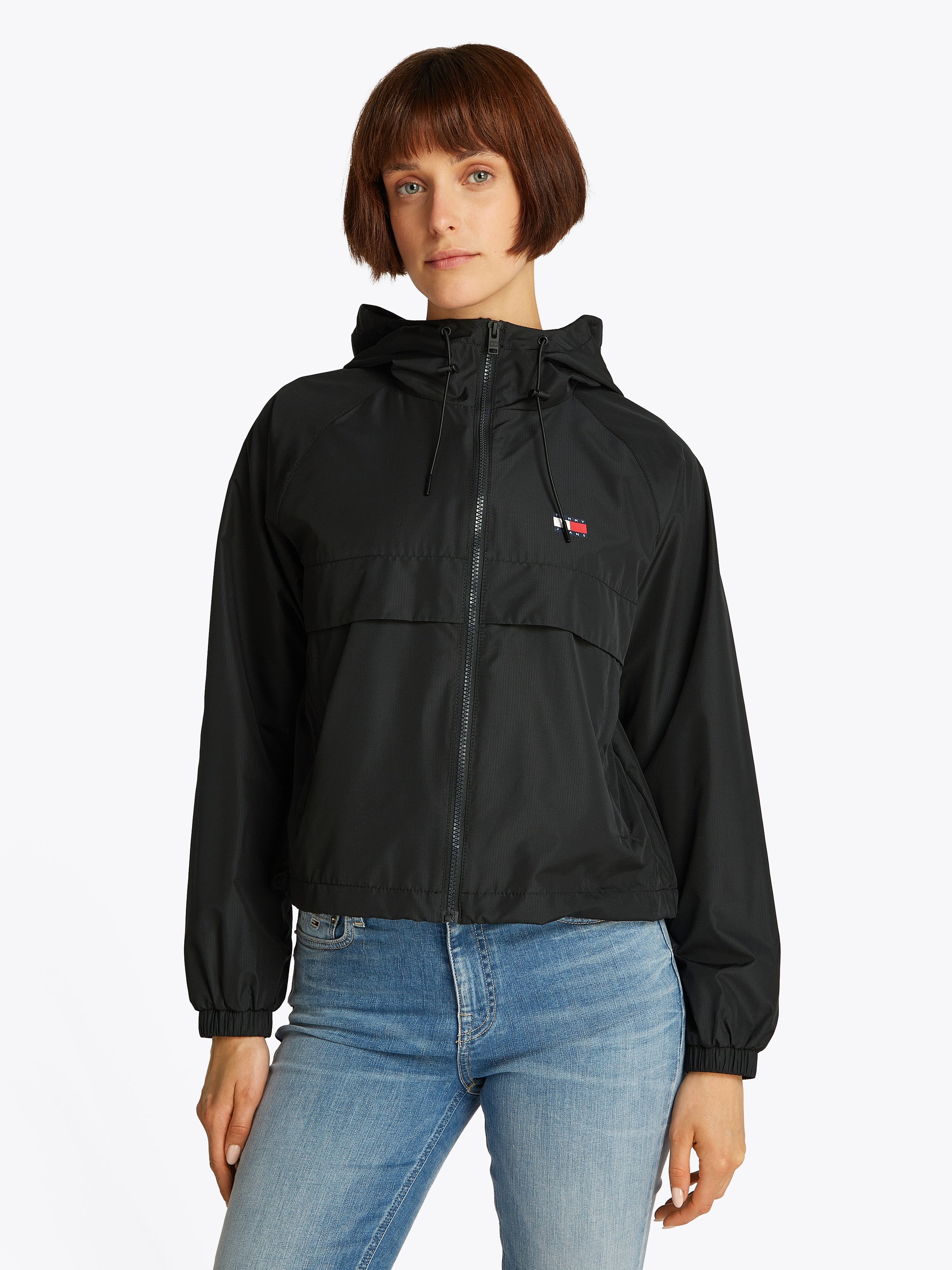 Tommy Jeans Curve Windbreaker "TJW ESSENTIAL WINDBREAKER EXT", mit Kapuze, günstig online kaufen