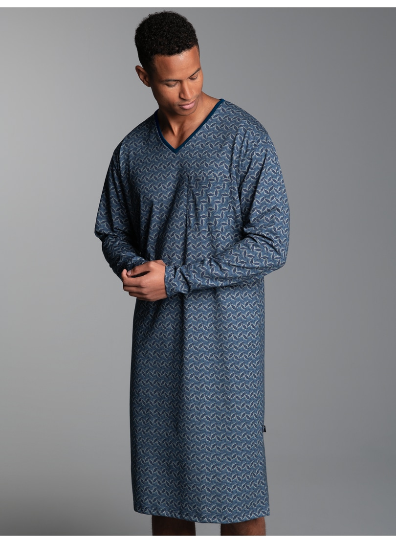 Trigema Pyjama "TRIGEMA Nachthemd mit Allover-Blätter-Muster", (1 tlg.) günstig online kaufen