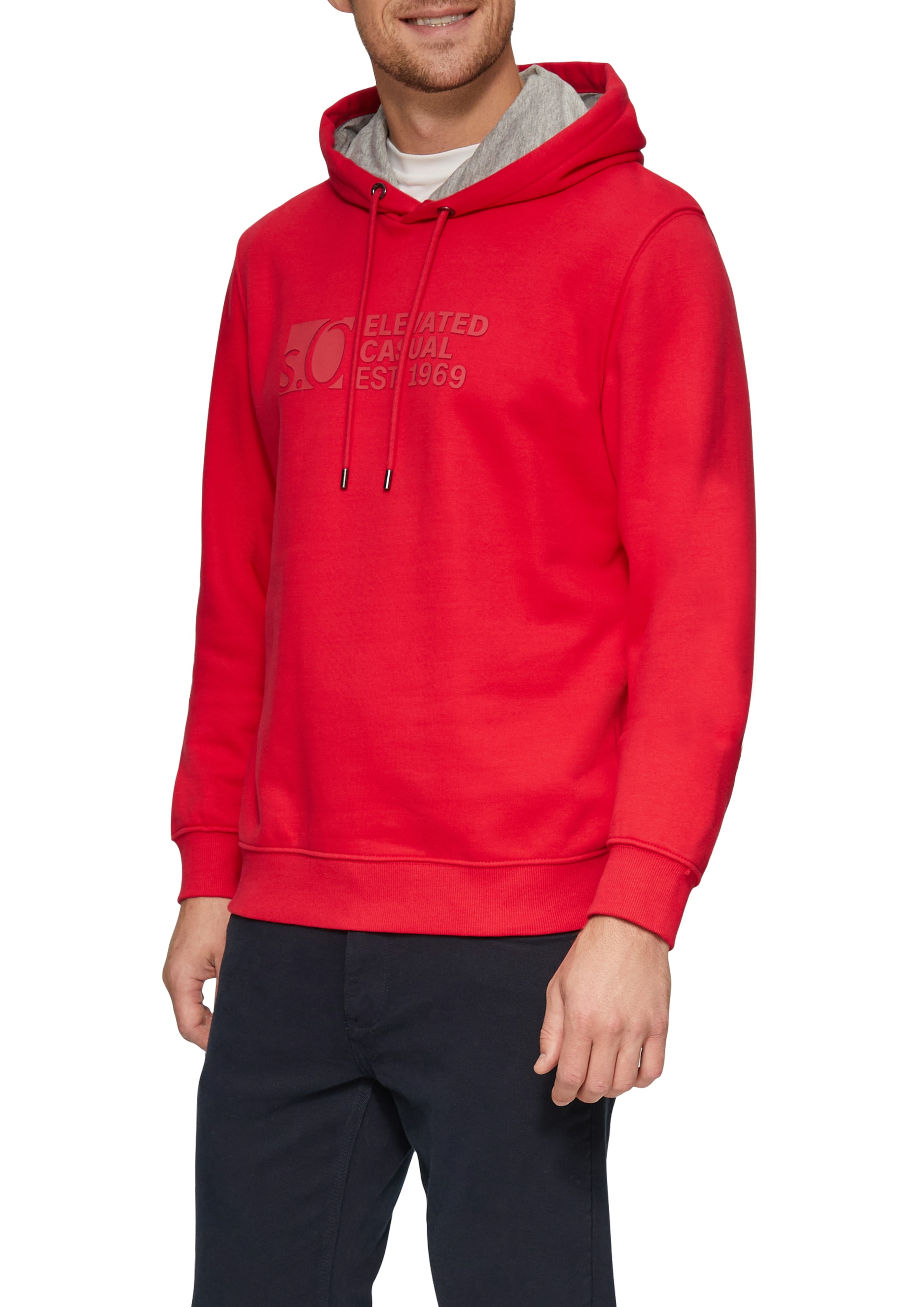 s.Oliver Kapuzensweatshirt, mit Front-Print