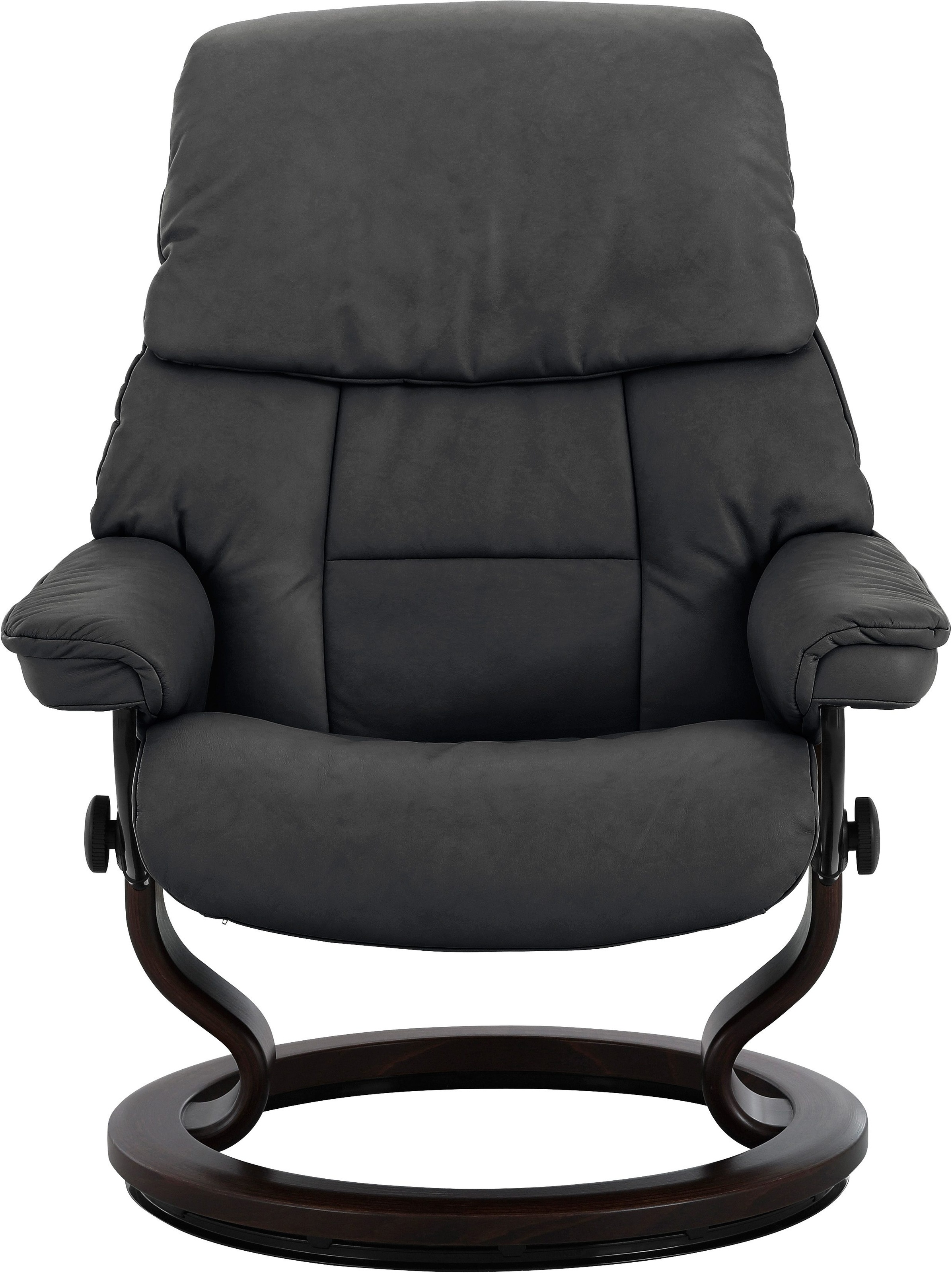 Relaxsessel STRESSLESS "Ruby", schwarz (schwarz batick), B:74cm H:97cm T:74cm, Leder BATICK: BATICK ist ein leicht korrigiertes, durchgefärbtes und genarbtes Möbelleder, bei dem die meisten Unebenheiten und Spuren in der Regel entfernt wurden.;Leder PALOM 8