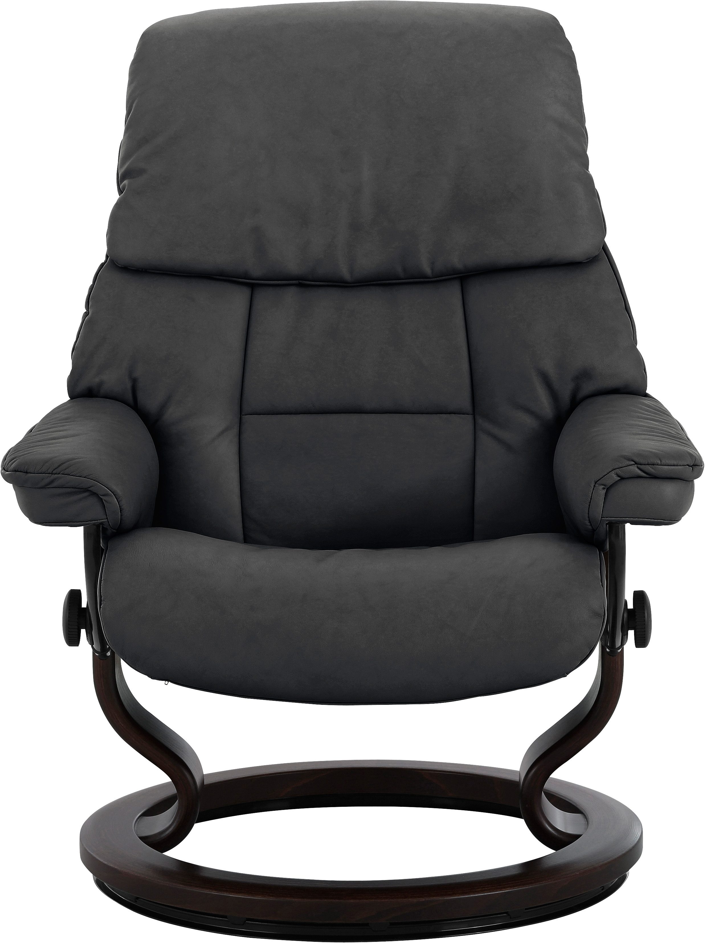 Thumbnail - Stressless Relaxsessel "Ruby" Set, Relaxsessel mit Hocker, mit Classic Base, Größe L, Gestell Eiche, Wenge, Braun & Schw...