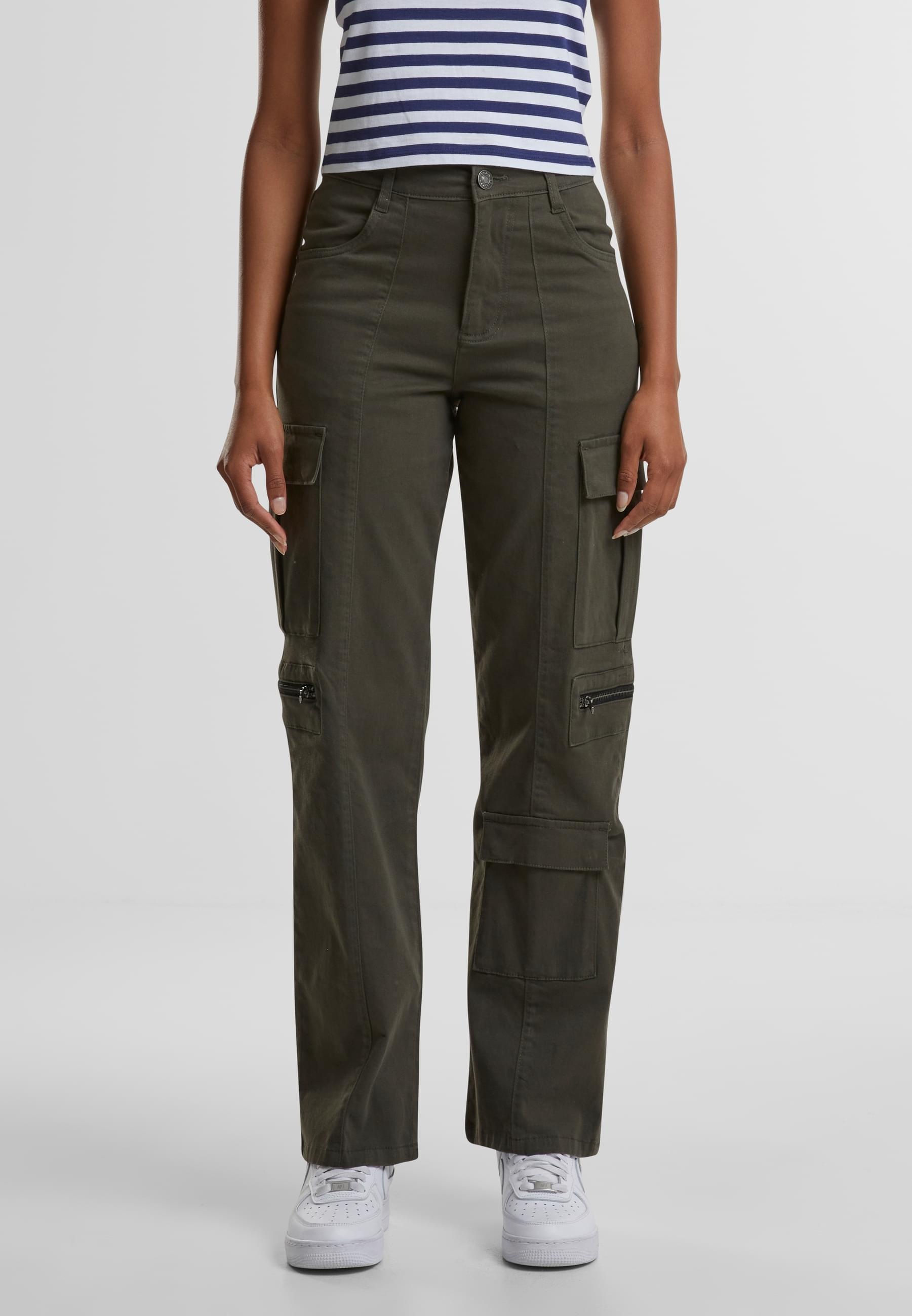 URBAN CLASSICS Stoffhose »Urban Classics Ladies Loose Utility Stretch Twill Pants«, (1 tlg.)
