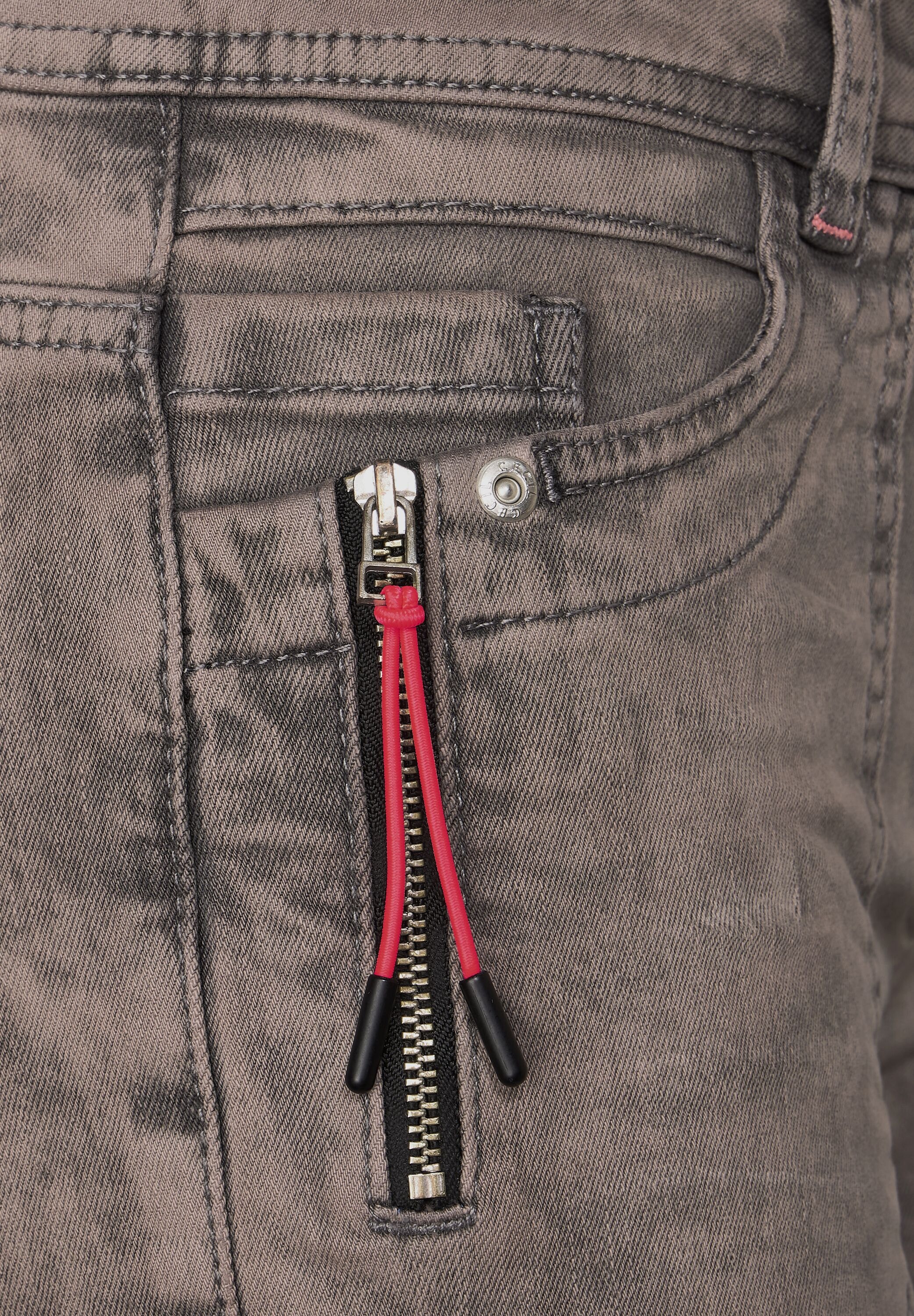 Cecil Slim-fit-Jeans Style Waschung, mit Zipper seitlich modischer »Damenjeans kaufen | Mit Tasche BAUR Toronto«, für