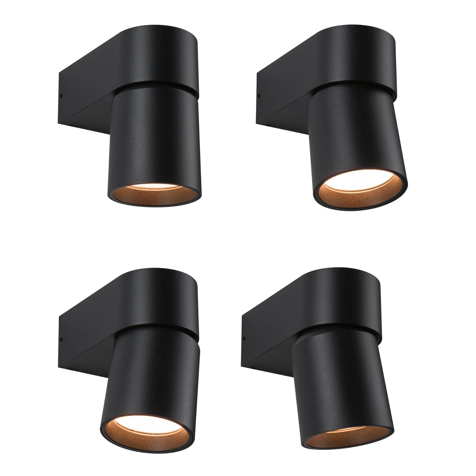 Paulmann LED Außen-Wandleuchte »Kimu IP44 80mm 2200K 7,8W 500lm 230V 70° Anthrazit Aluminium«, 1 flammig, insektenfreundlich