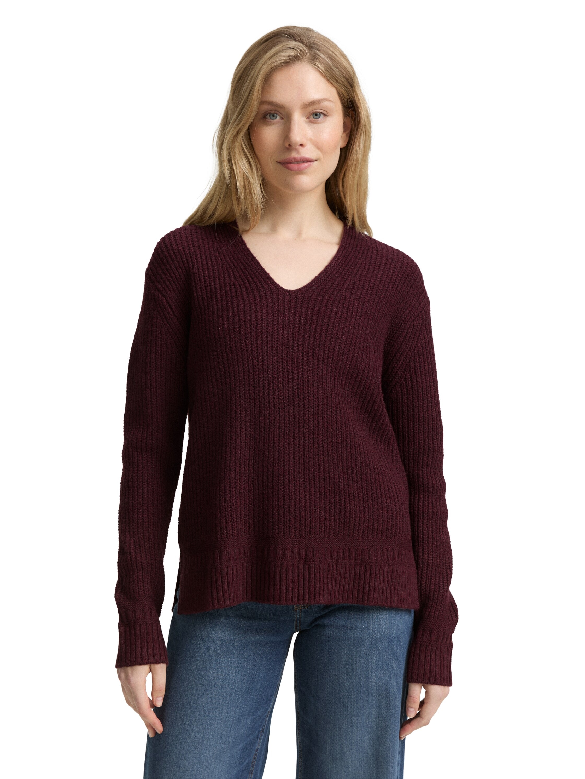 TOM TAILOR Strickpullover, mit Rippstruktur günstig online kaufen