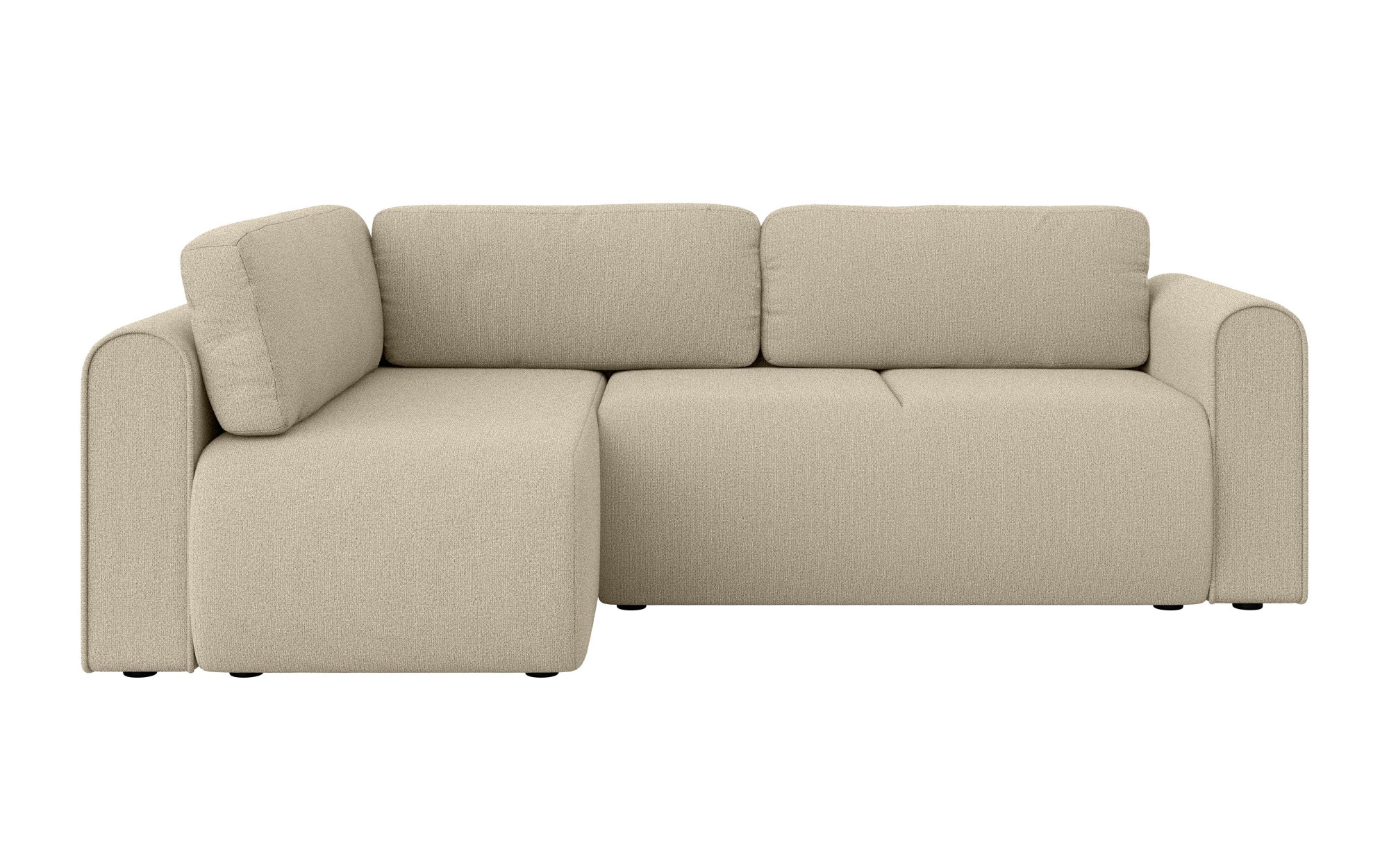 INOSIGN Ecksofa »Zacharia wahlweise Schlafsofa mit Bettkasten, B/T/H 250/166/86 cm«, L-Form mit Wellenunterfederung, Ottomane rechts oder links bestellbar