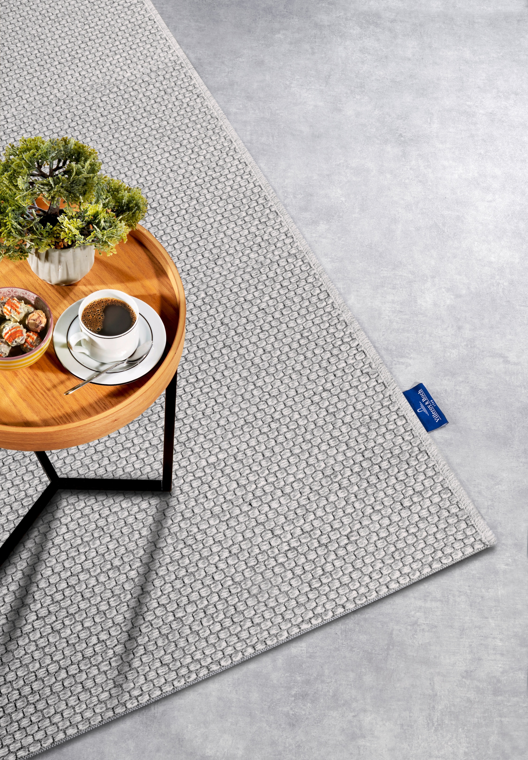 Villeroy & Boch Wollteppich »Charles«, rechteckig, 5 mm Höhe, Schurwolle, Wolle, Natur, Wohnzimmer, Schlafzimmer, Boho, Skandi