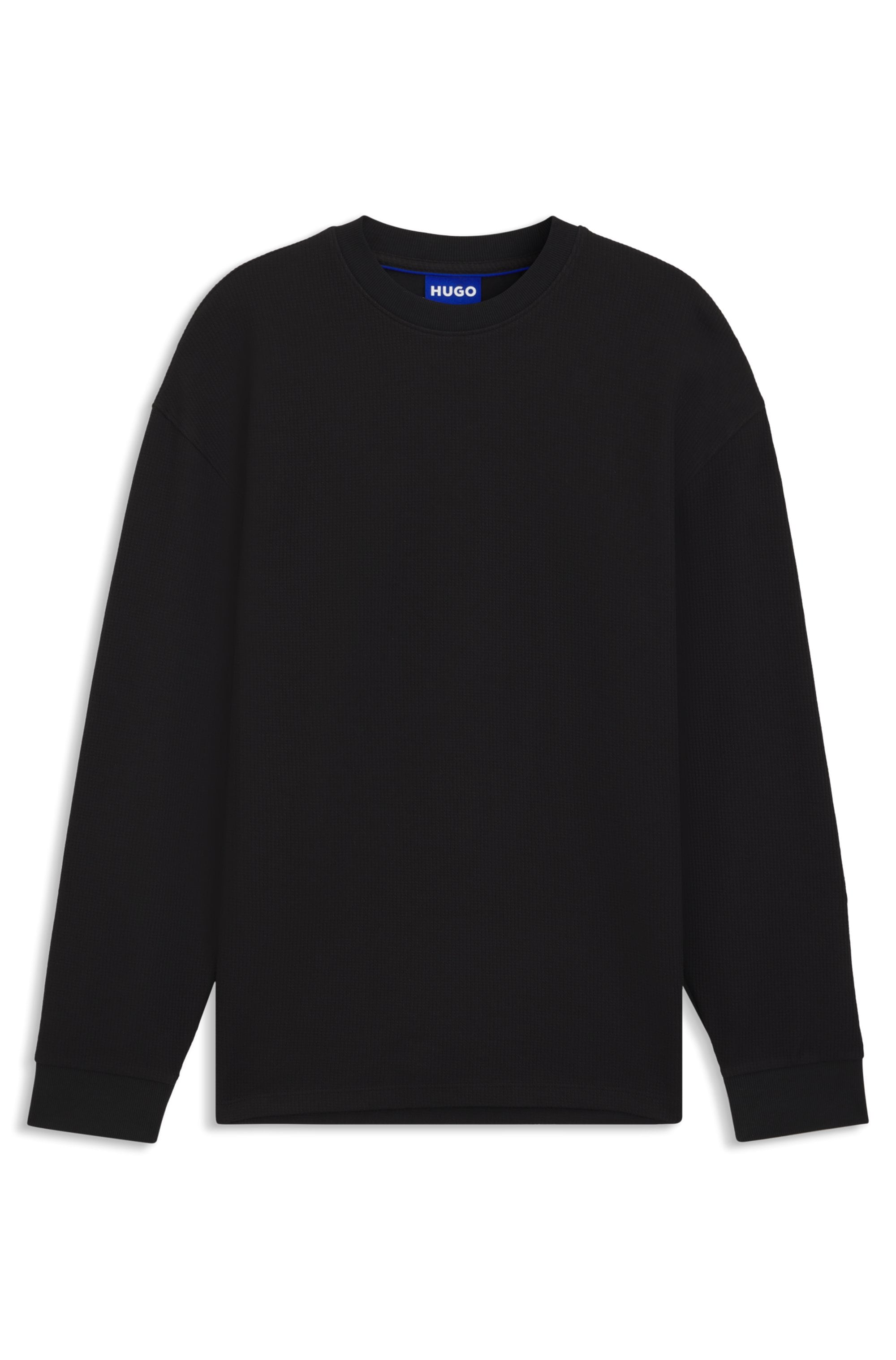 HUGO Blue Langarmshirt »Nuwolo«, mit Logo-Badge