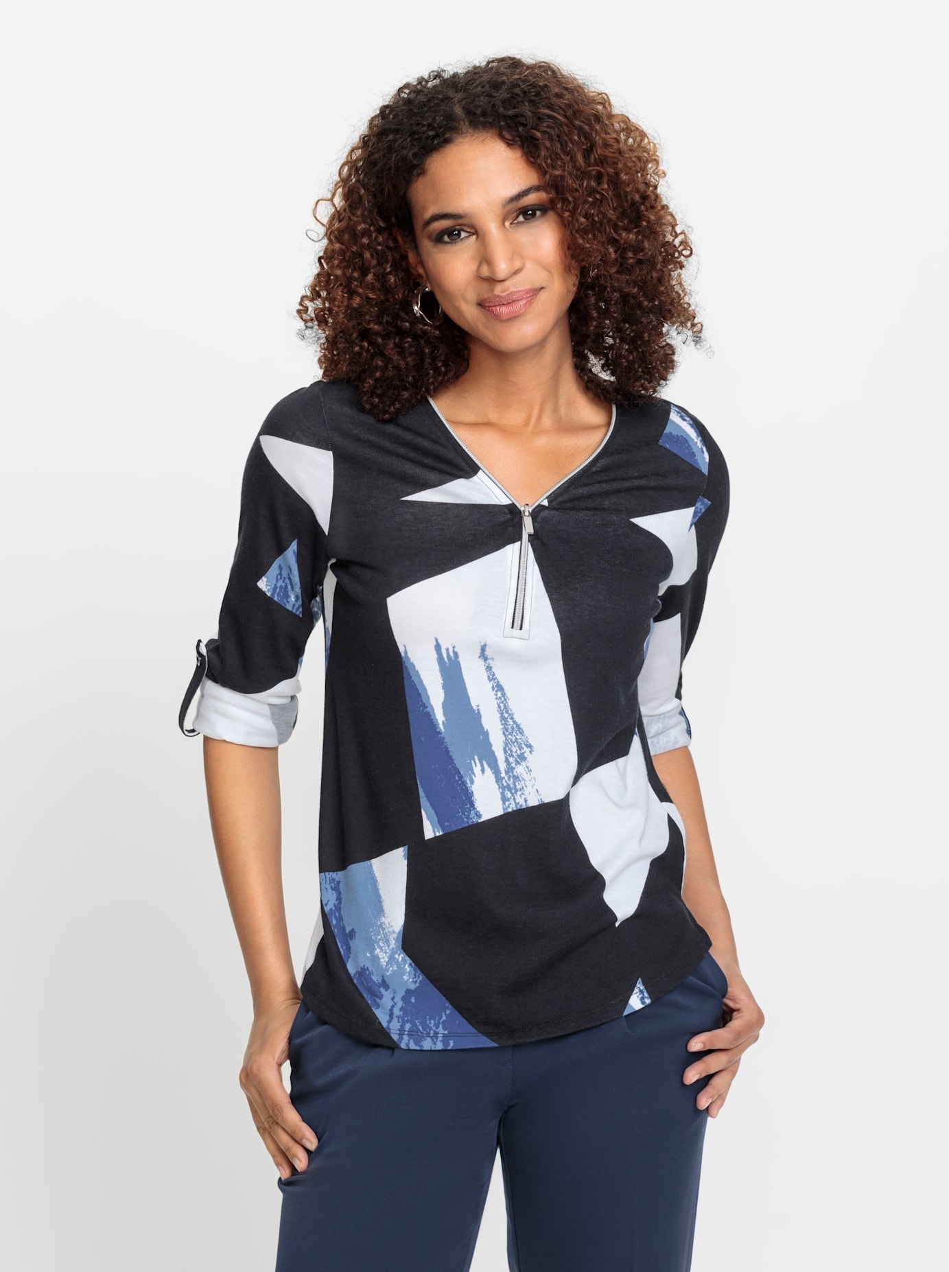Inspirationen Langarmshirt »Modal-Baumwoll-Shirt«, (1 tlg.)