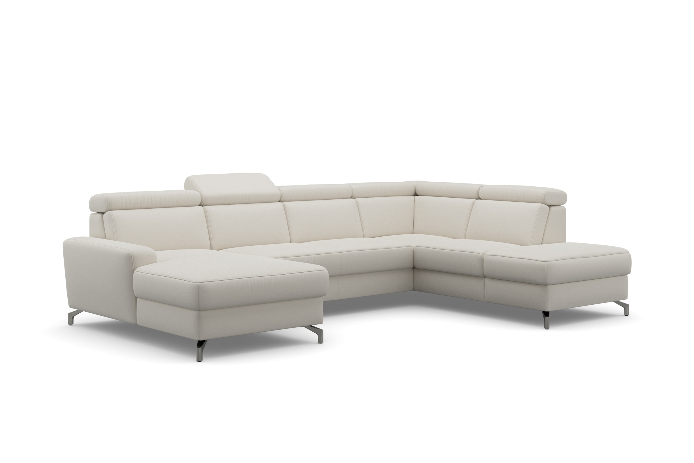 sit&more Wohnlandschaft »Scarlett U-Form«, inklusive Kopfteilverstellung, wahlweise mit Bettfunktion, Bettkasten