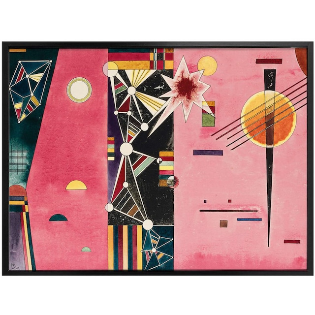 Black Friday Wall-Art Poster »Kandinsky abstrakte Kunst Rosa Rot«,  Abstrakt, (1 St.), Poster, Wandbild, Bild, Wandposter | BAUR