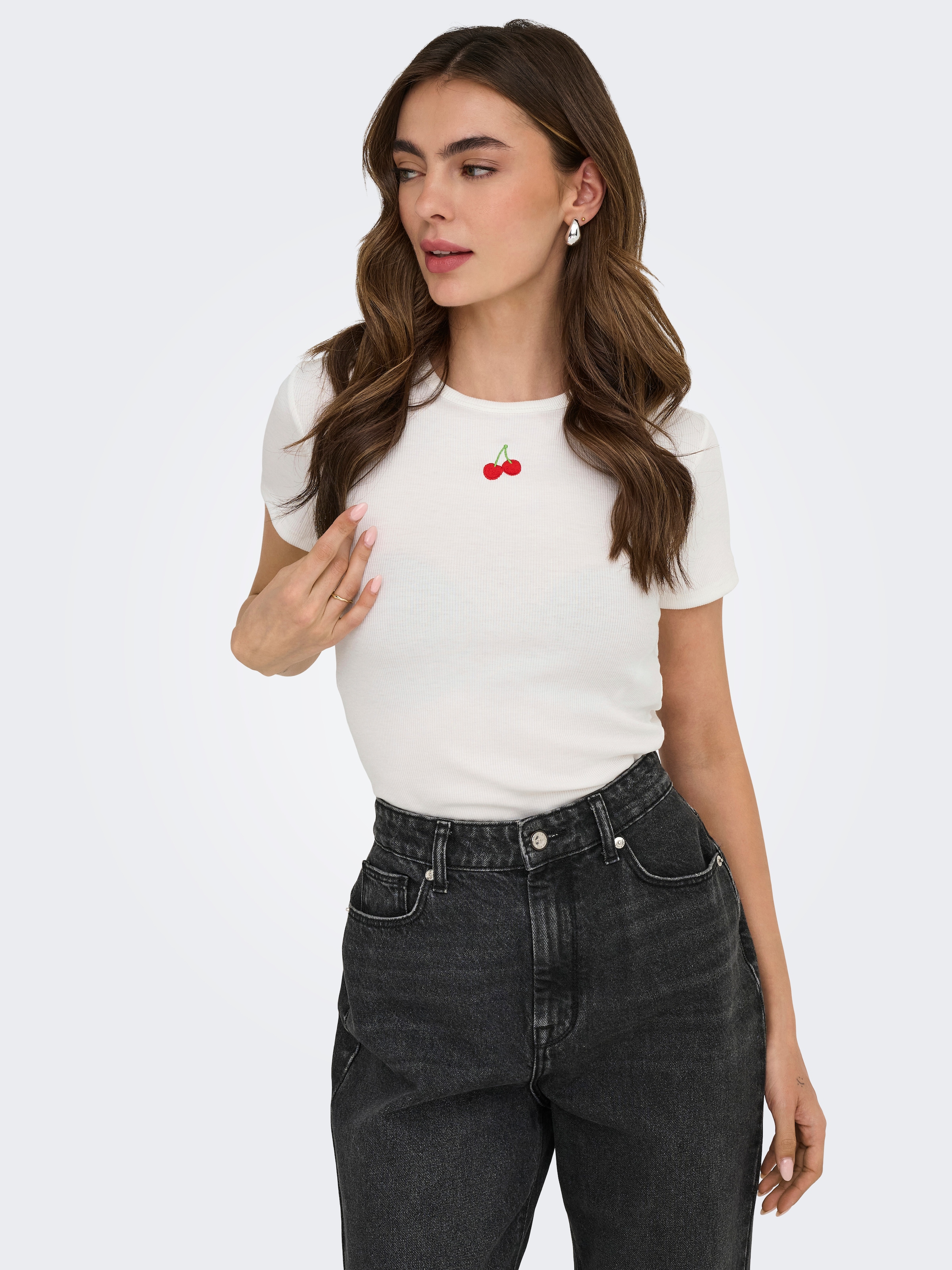ONLY Kurzarmshirt "ONLDANIELLA S/S RIB TOP CS JRS" günstig online kaufen