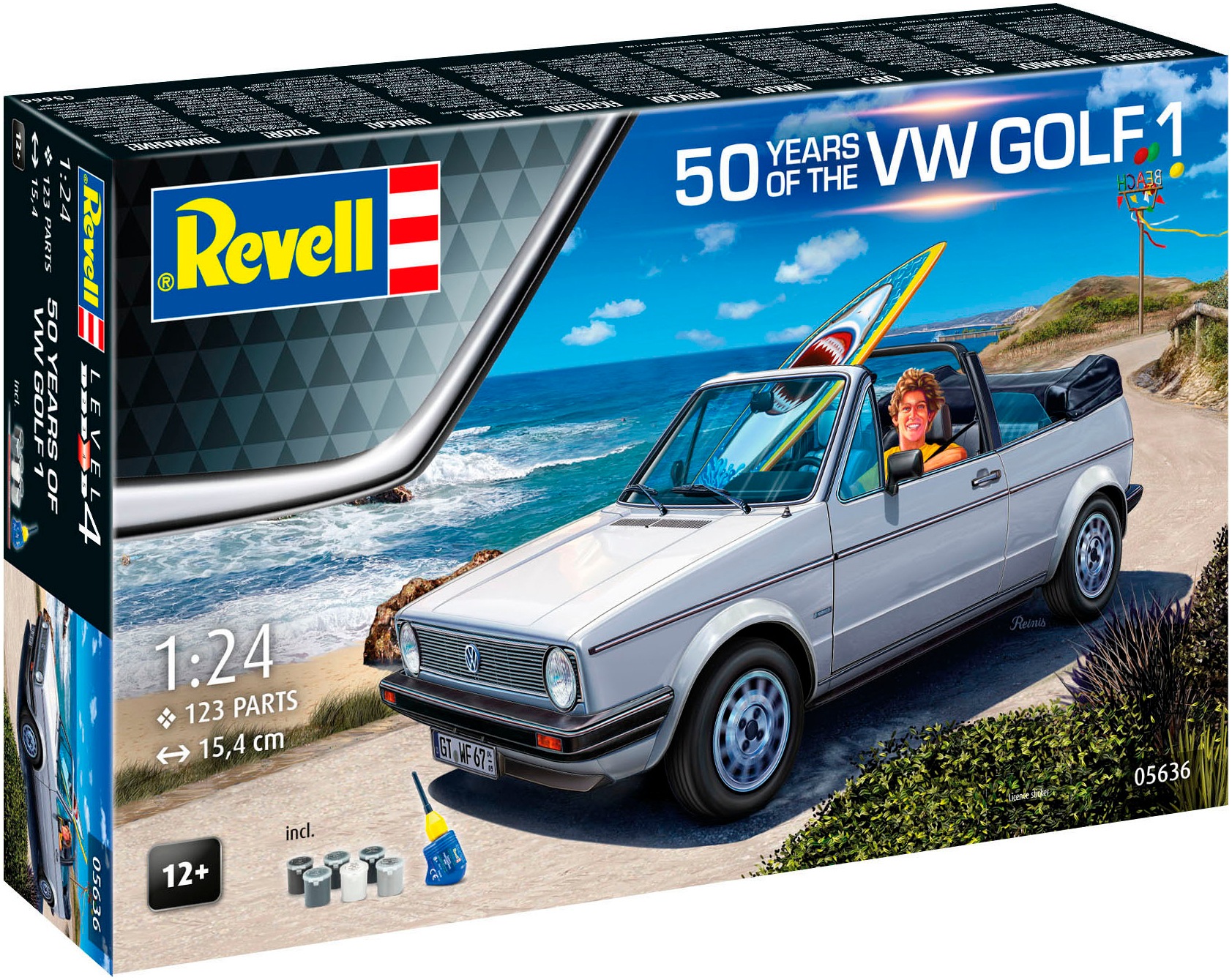 Revell® Modellbausatz »50 Jahre VW Golf 1, Jubiläumsset«, 1:24, Made in Europe