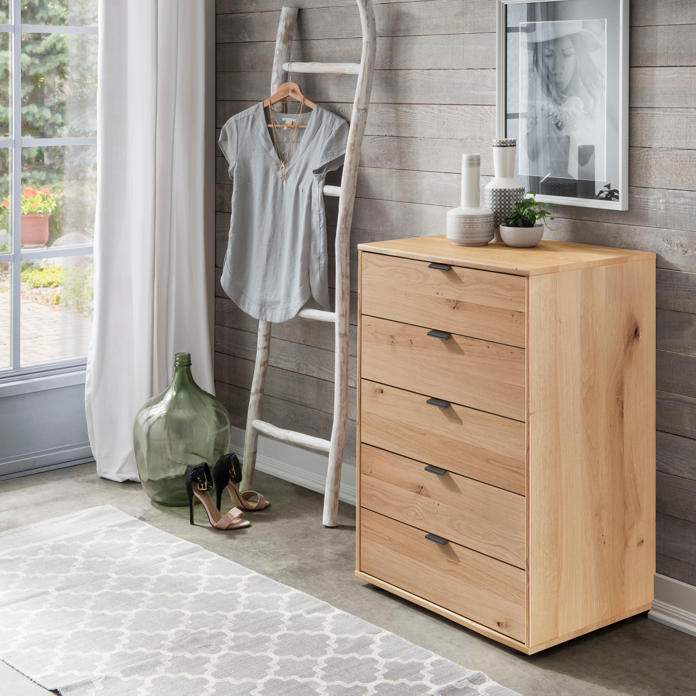 WIEMANN Schubkastenkommode "Cardiff Sideboard, Wäscheschrank, teilmassiv Bi günstig online kaufen