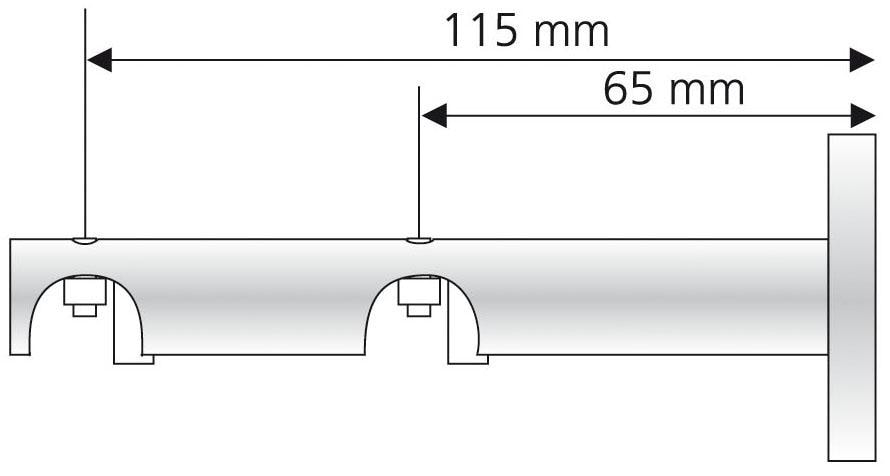 Liedeco Deckenträger für Gardinenstangen, (1 St.), für Gardinenstangen Ø 16 mm