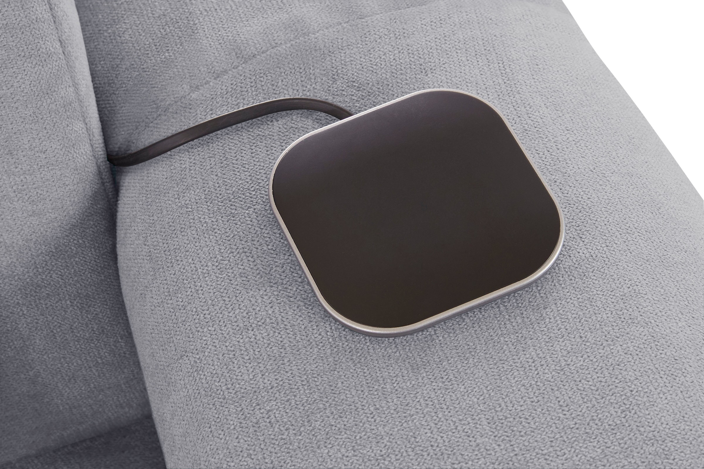 COTTA Ecksofa »Mia L-Form mit 3 Zierkissen«, wahlweise mit Bettfunktion, Bettkasten, Beleuchtung & Wireless-Charger