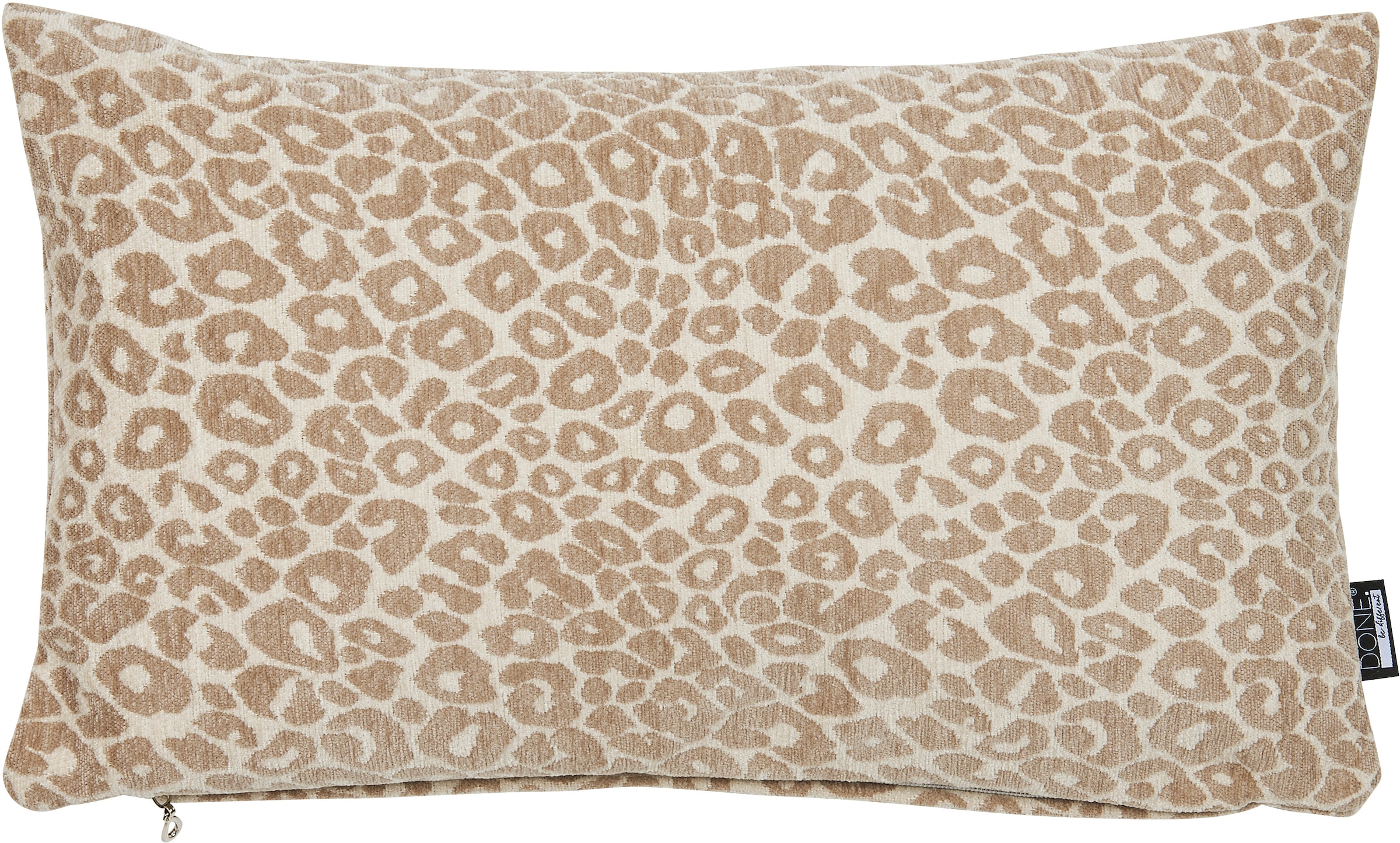 Dekokissen DONE., B:30cm L:50cm, beige, Polyester, Dekokissen_Sitzkissen_Kissenhüllen, "LEO", Jacquardgewebt