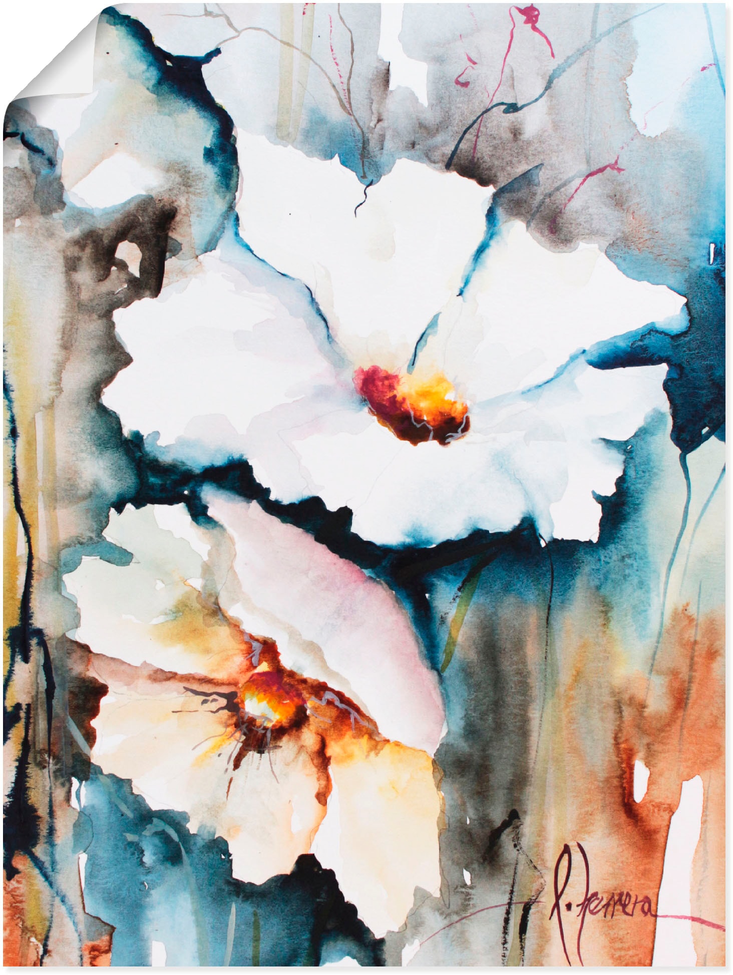 Wandbild »Aquasblüten II«, Blumen, (1 St.), als Alubild, Outdoorbild, Leinwandbild,...
