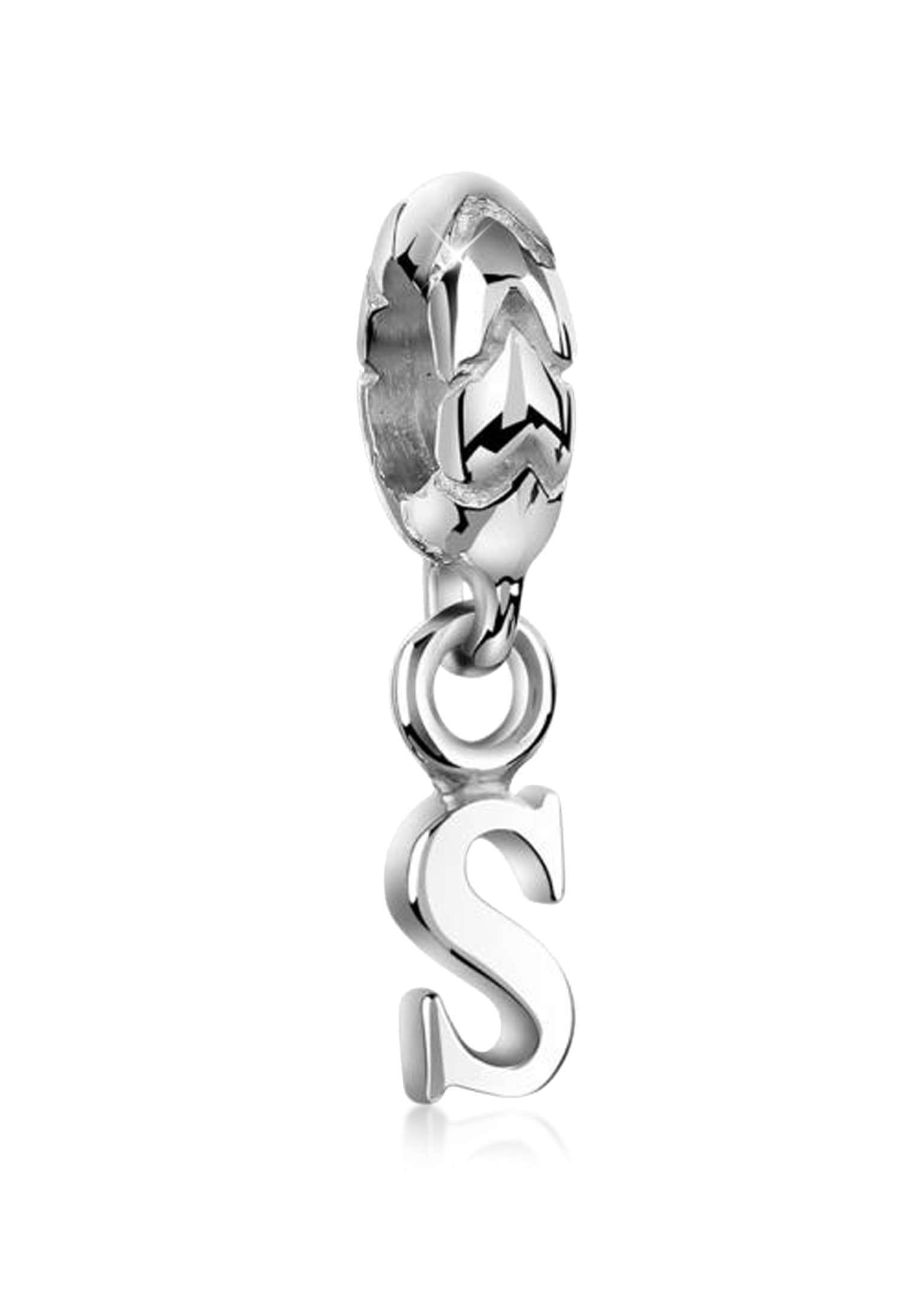 Nenalina Charm-Einhänger »Buchstabe Bead Anhänger Initialen 925 Silber«