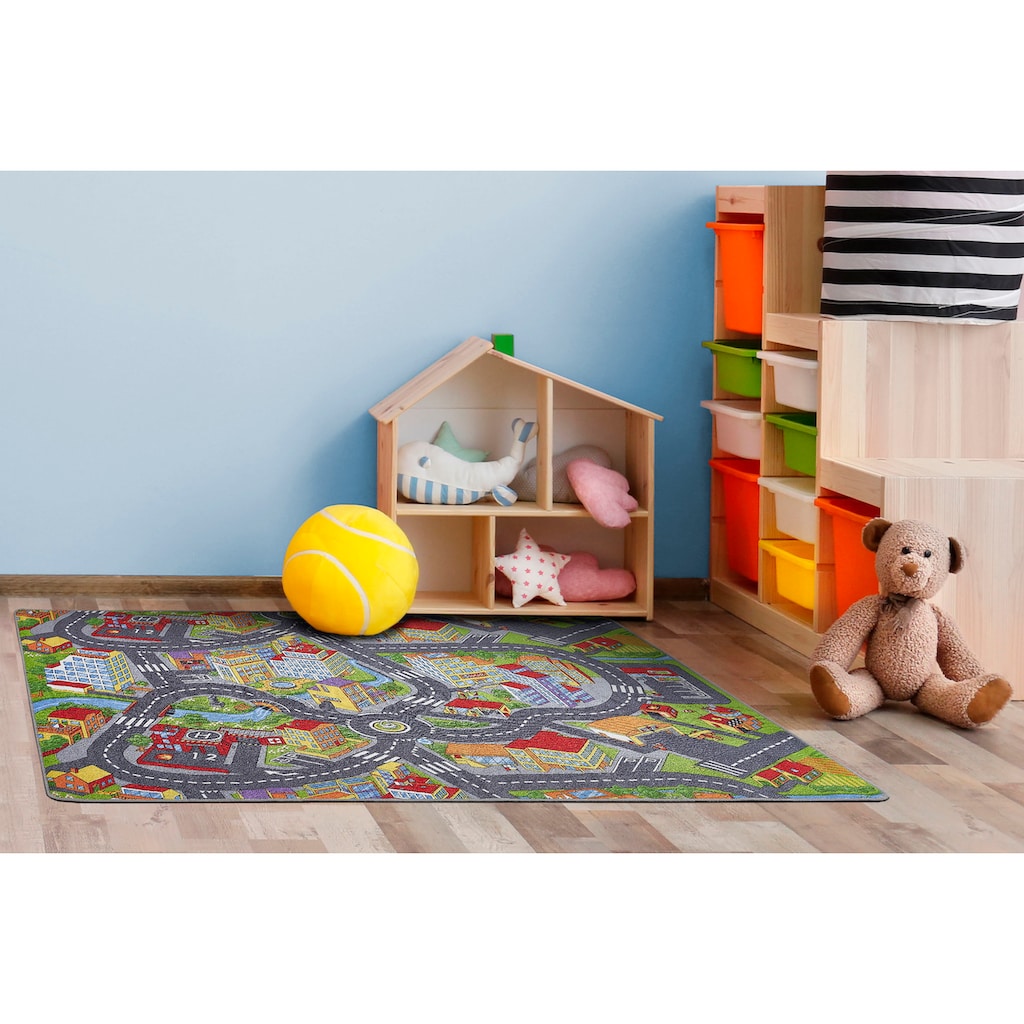 Andiamo Kinderteppich »Straße«, rechteckig, Straßen-Spiel-Teppich, Straßenbreite: 8,5 cm, Kinderzimmer