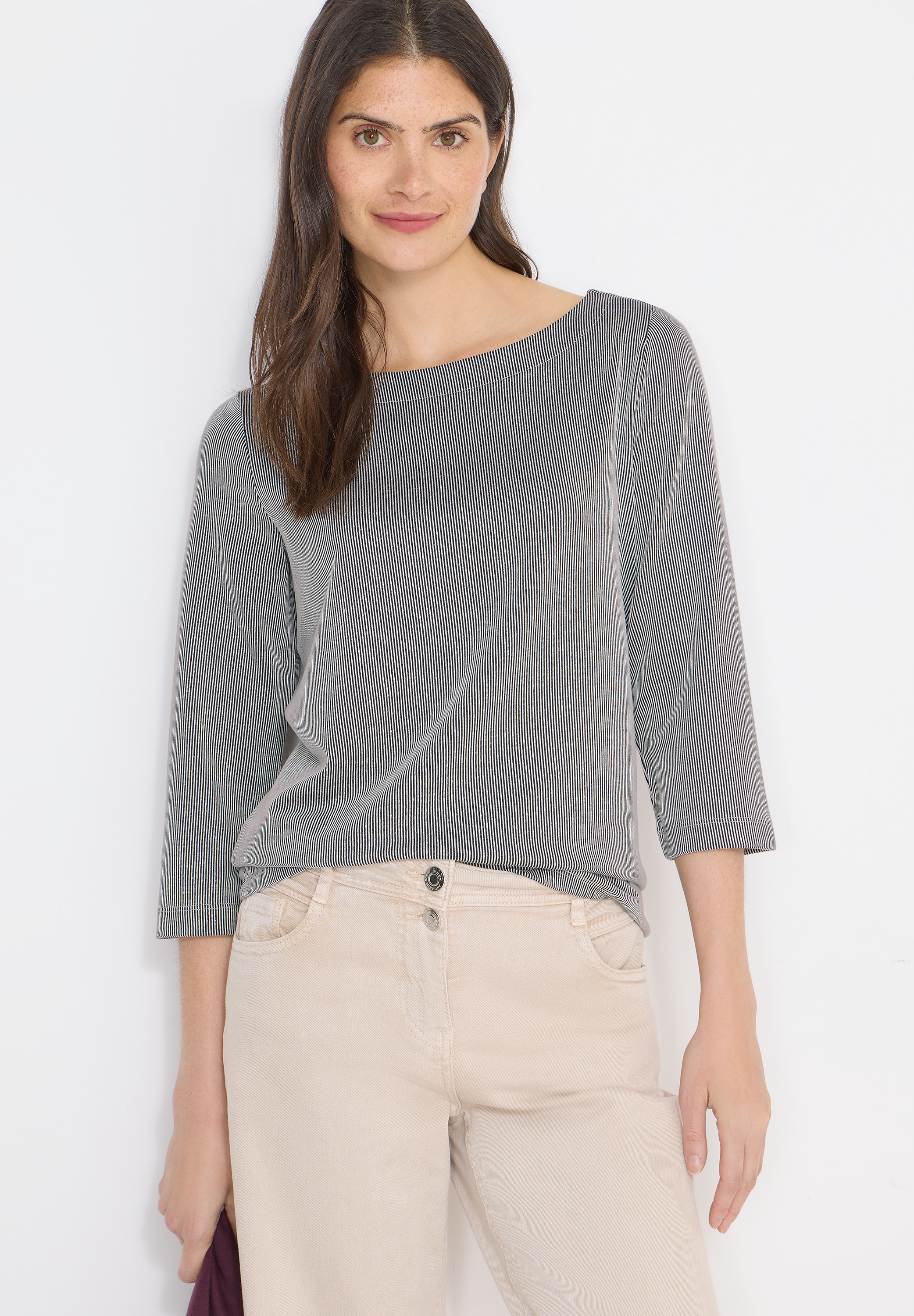 Cecil 3/4-Arm-Shirt mit Streifen Muster