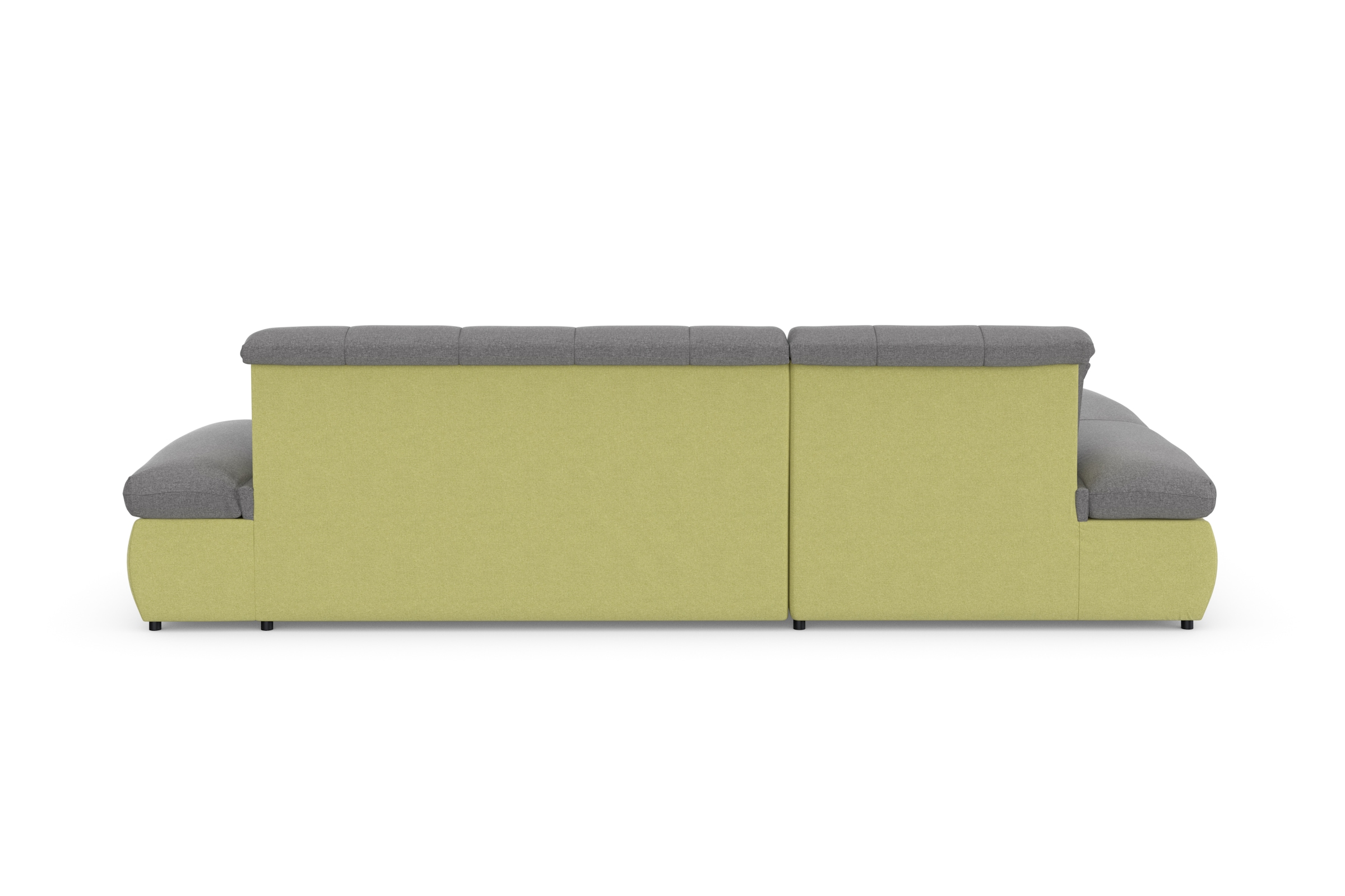 DOMO collection Ecksofa »Moric, L-Form, XXL-Sofa - Breite 300cm«, wahlweise mit Bettfunktion und Armteilverstellung, gelb-schlamm