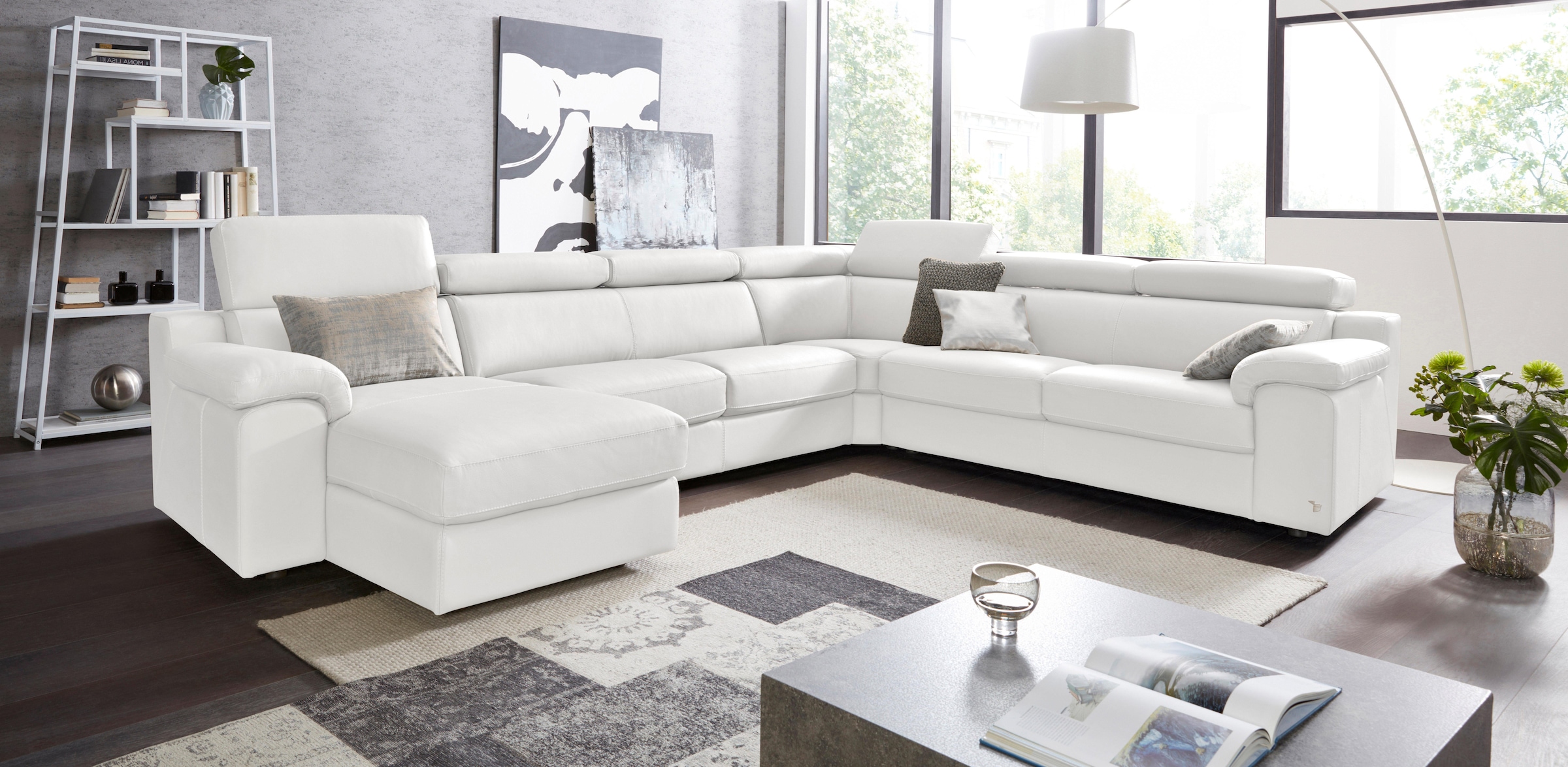 CALIA ITALIA Wohnlandschaft »CS_Mambo, U-Form, Familiensofa, bequem und zeitlos«, in Leder,...