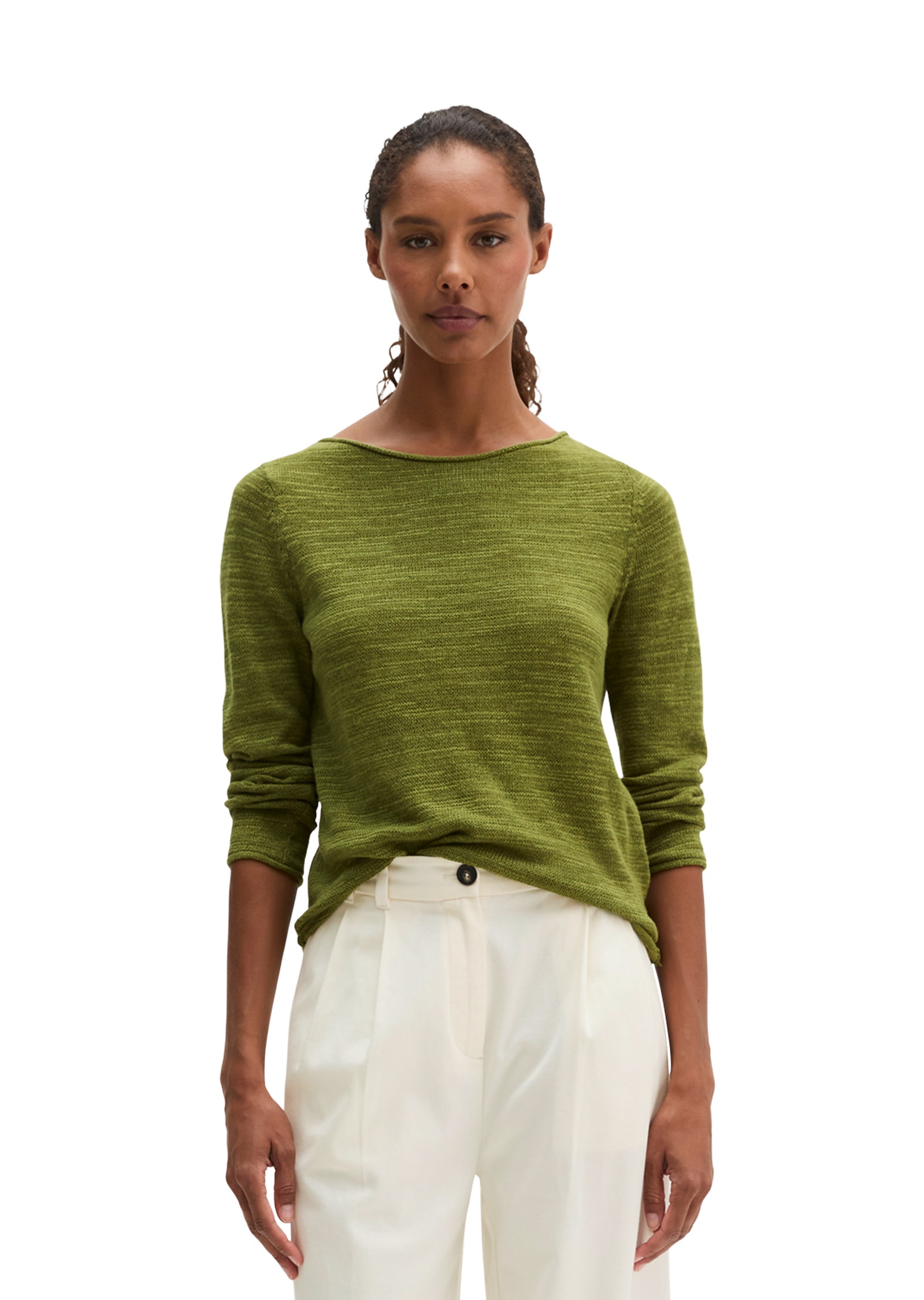 Marc OPolo Strickpullover "aus Leinen-Baumwolle-Mix"