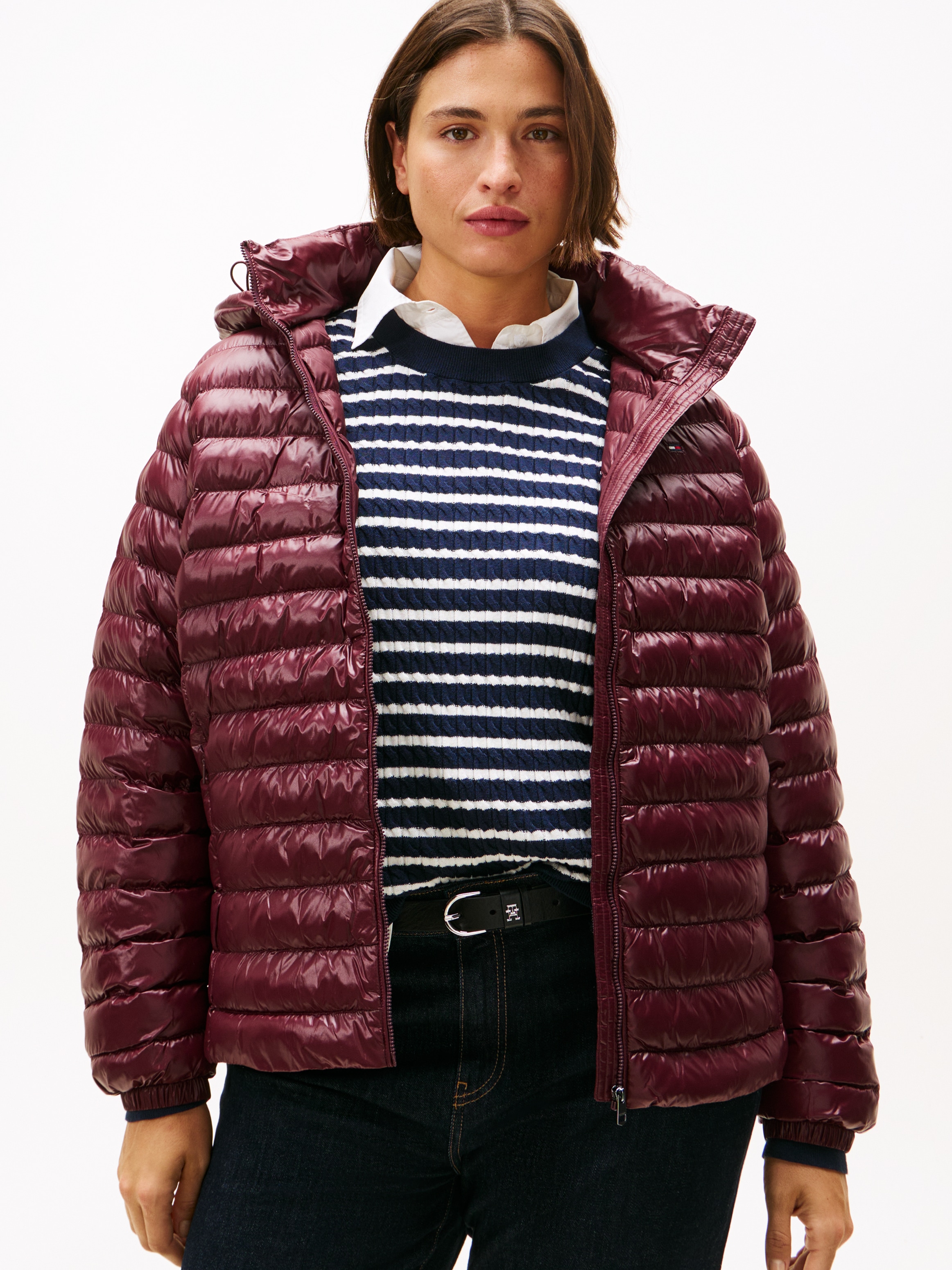 Tommy Hilfiger Curve Steppjacke "CRV LW PADDED SLIM JACKET", mit Kapuze, in günstig online kaufen