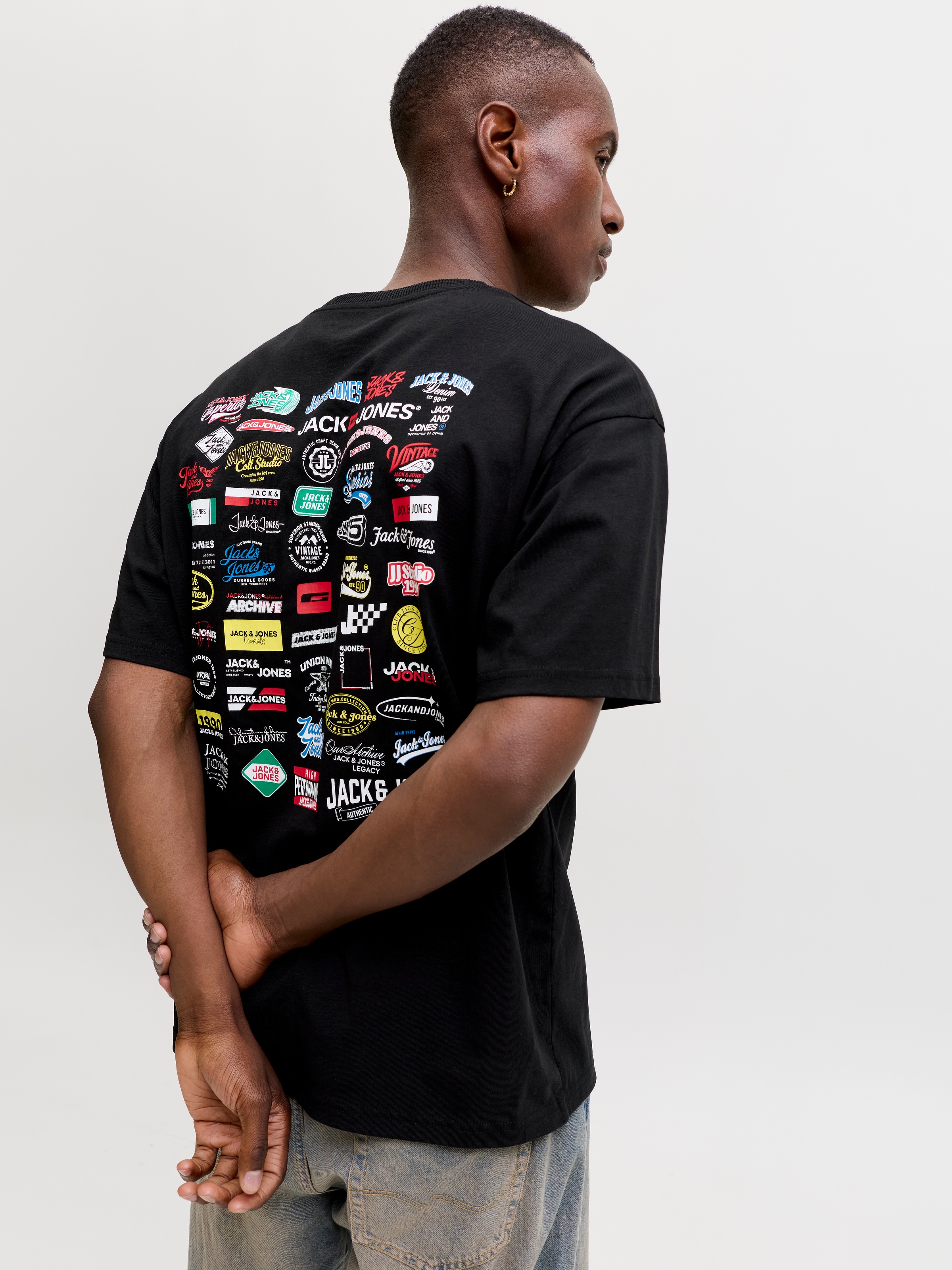 Jack & Jones T-Shirt »JJLEGACY TEE SS CREW NECK« Baumwolle, locker geschnitten