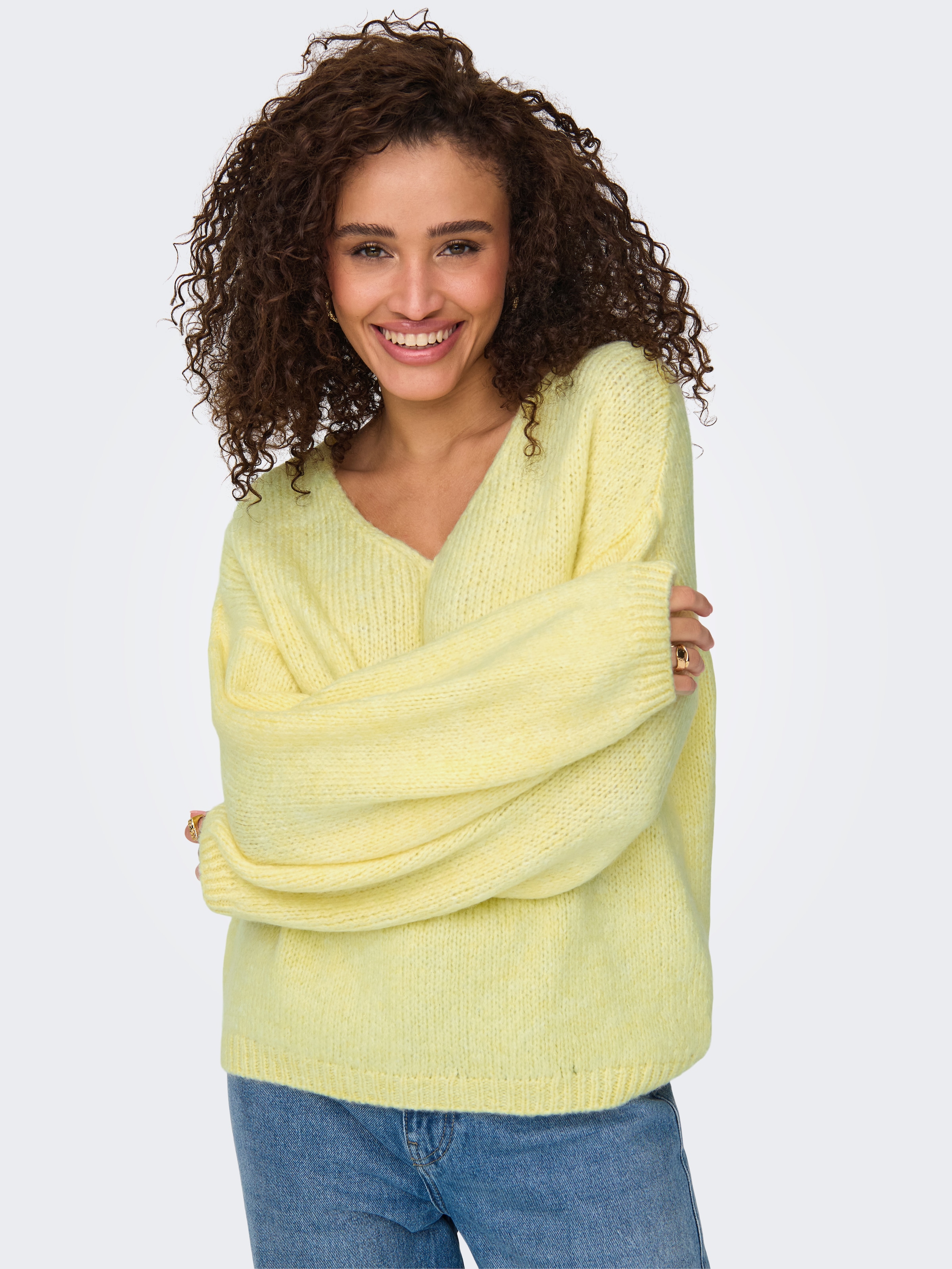 JDY V-Ausschnitt-Pullover "JDYDINEA L/S REVERSIBLE PULLOV. KNT NOOS" der V- günstig online kaufen