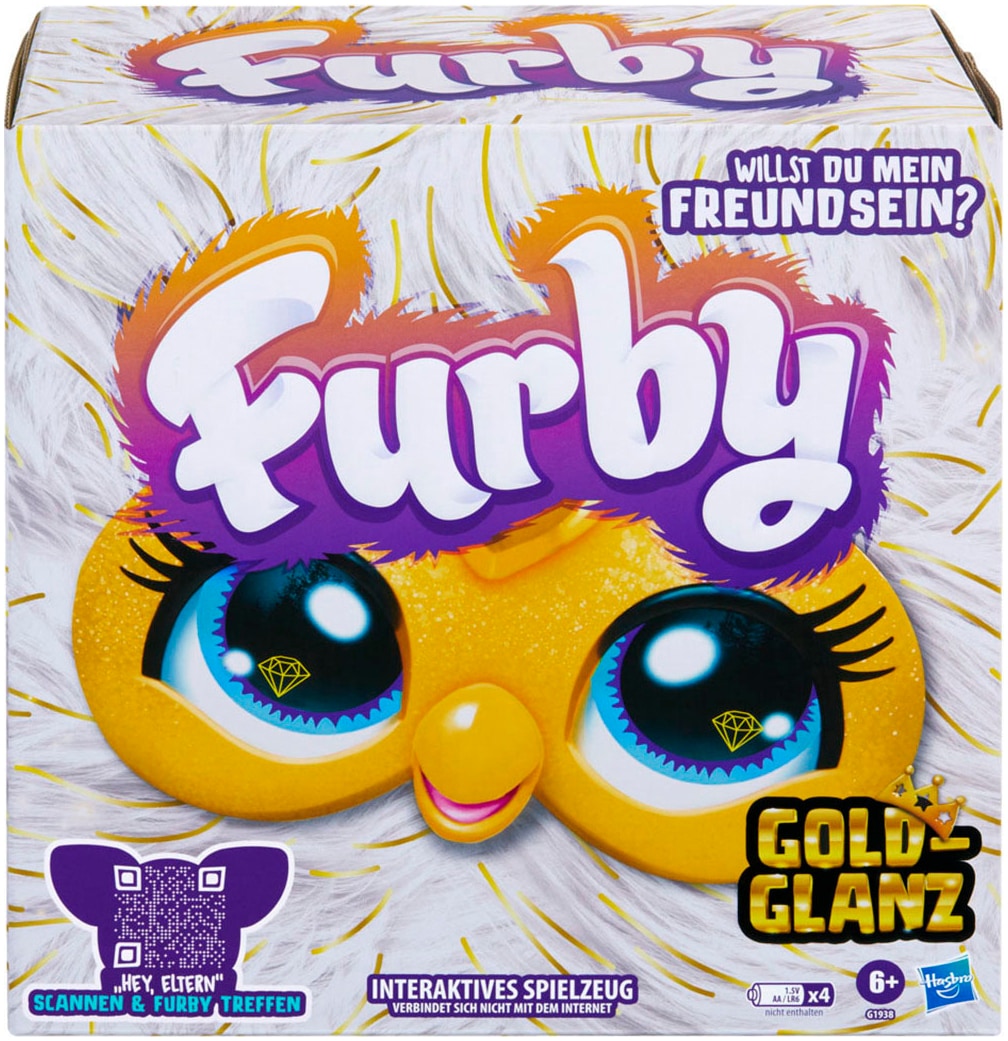 Hasbro Plüschfigur »Furby Gold Glam interaktives Spielzeug« mit Licht- und Soundeffet
