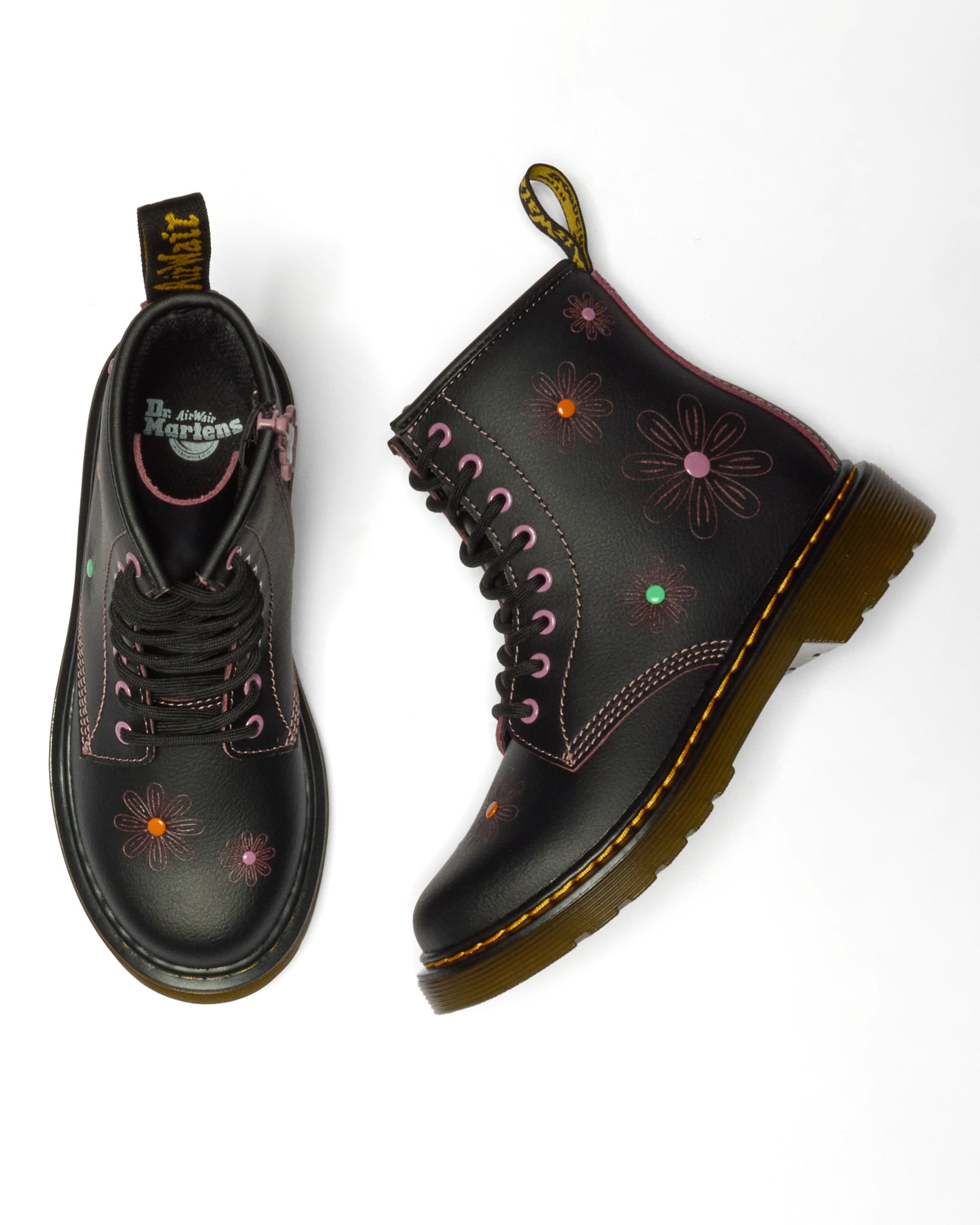 DR. MARTENS Schnürboots »1460 J«  Blockabsatz Stiefelette, 8-Eye Boot mit auffälliger Verzierung