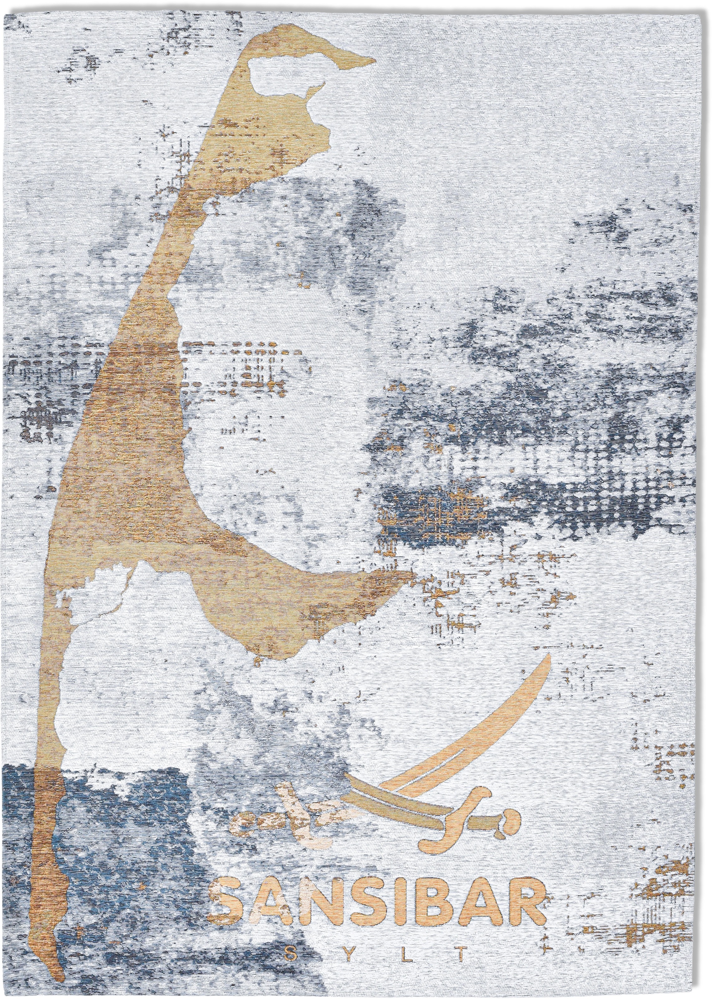 Sansibar Teppich "Keitum 012" rechteckig 3 mm Höhe Flachgewebe, modernes De günstig online kaufen