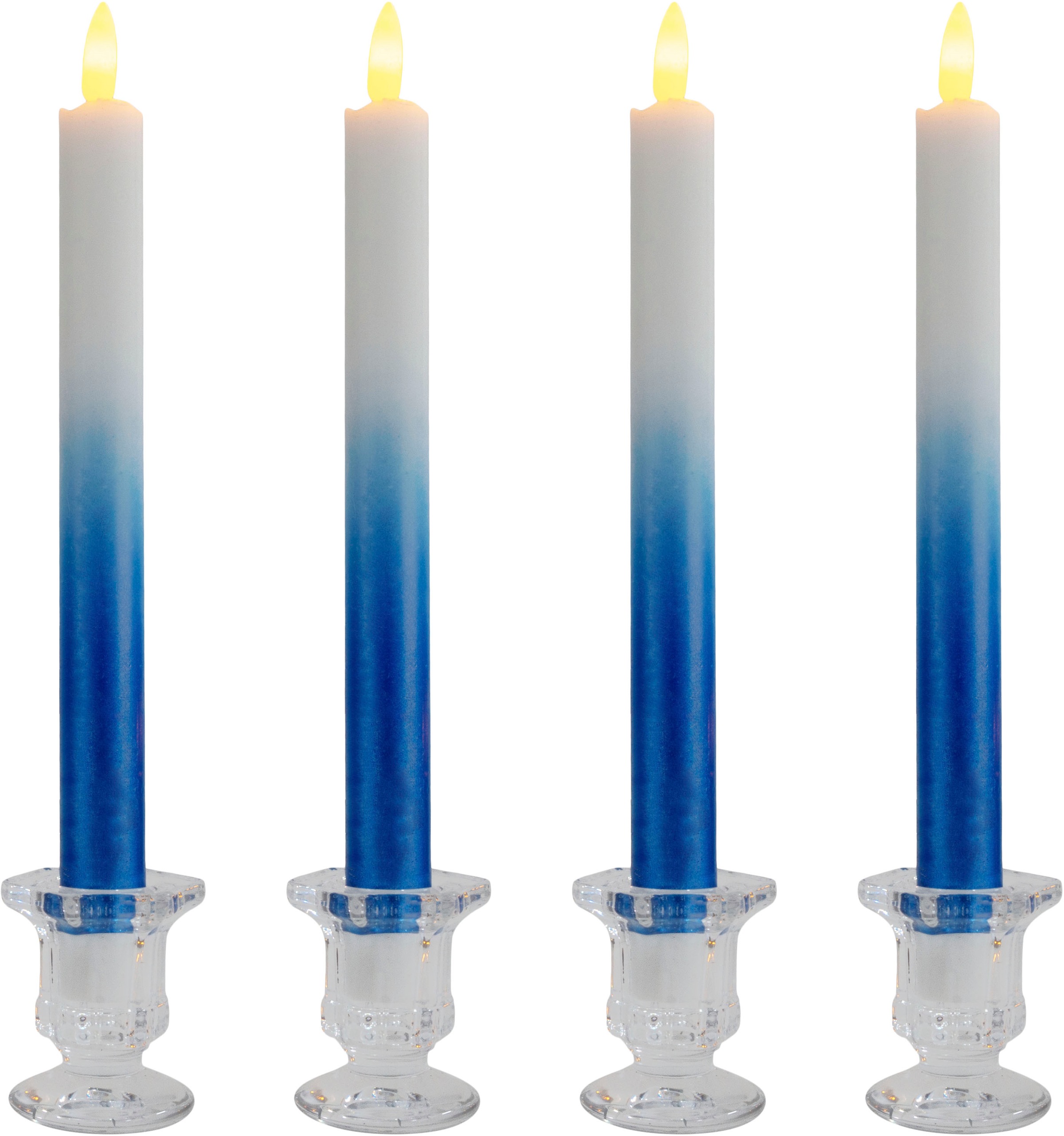 näve LED Dekolicht »LED-Kerze Vela, inkl. Glasständer«, aus Echtwachs, Höhe ca. 27,5 cm, warmweiß, Batteriebetrieb
