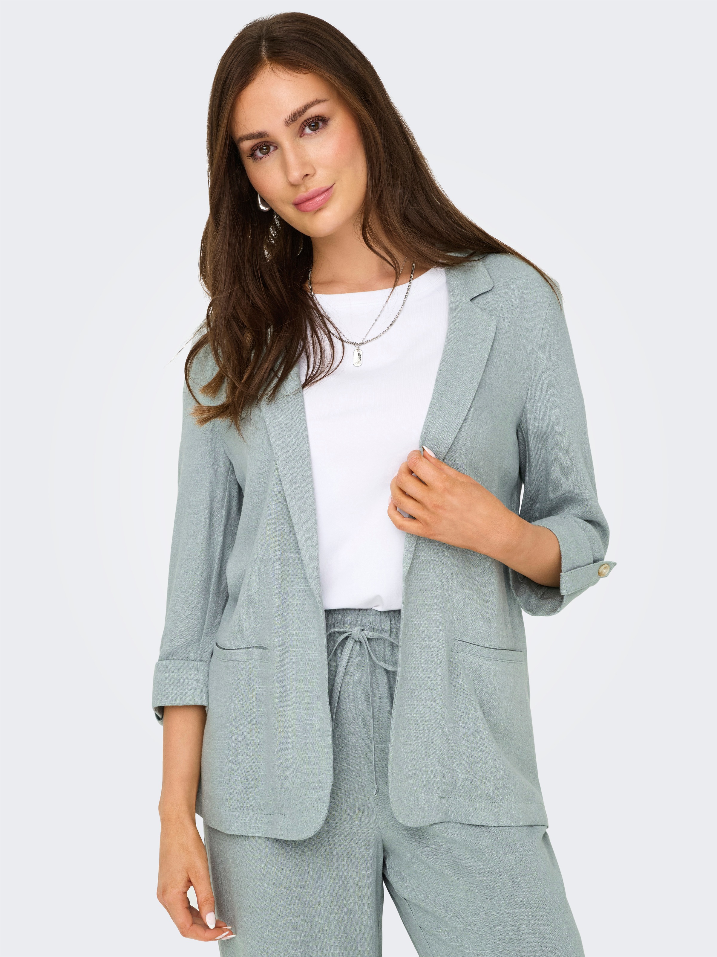 ONLY Longblazer "ONLSIESTA 3/4 OPEN LIN BL BLAZE TLR NOOS" günstig online kaufen