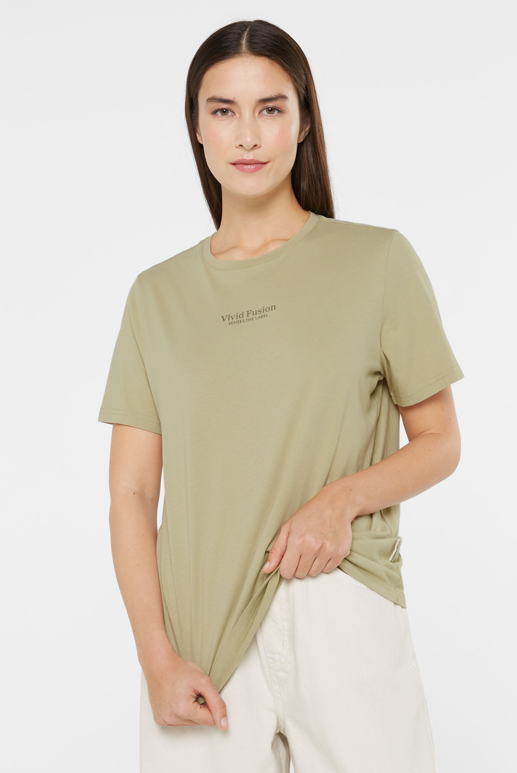 SENSES.THE LABEL Rundhalsshirt, aus Baumwolle