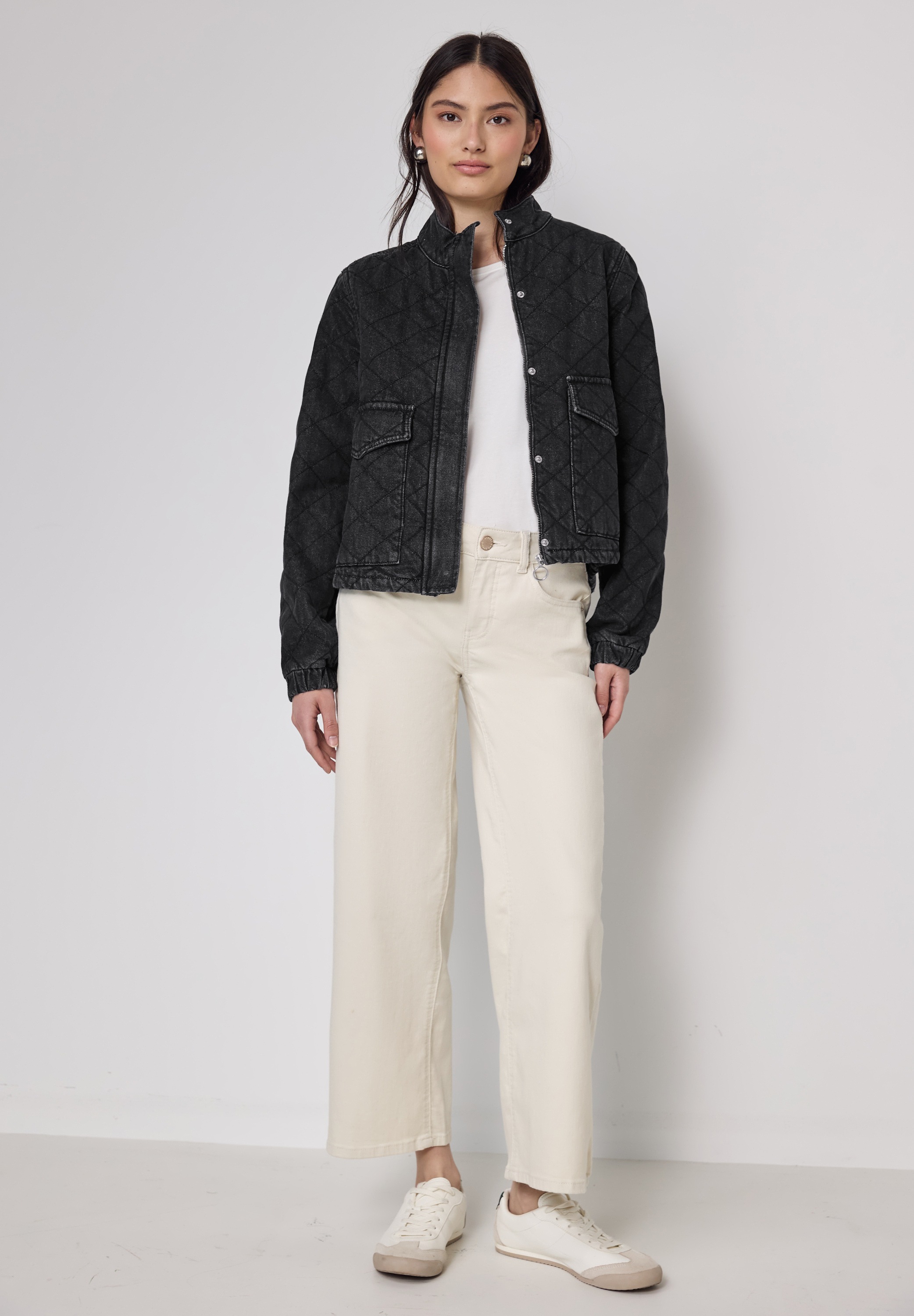 Thumbnail - STREET ONE STUDIO Jeansjacke ohne Kapuze mit Stehkragen